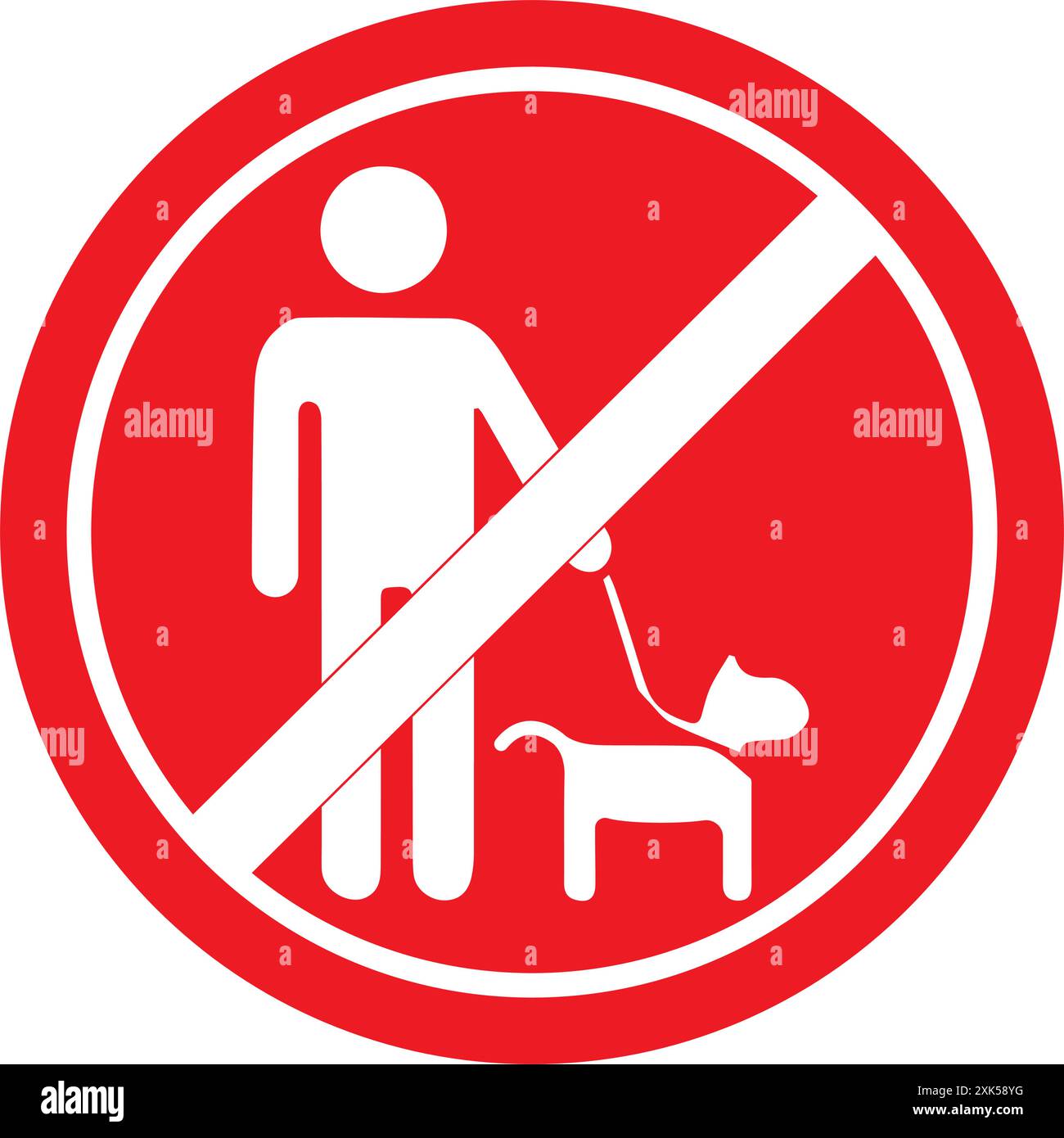 divieto di allevare cani vettore design semplice Illustrazione Vettoriale