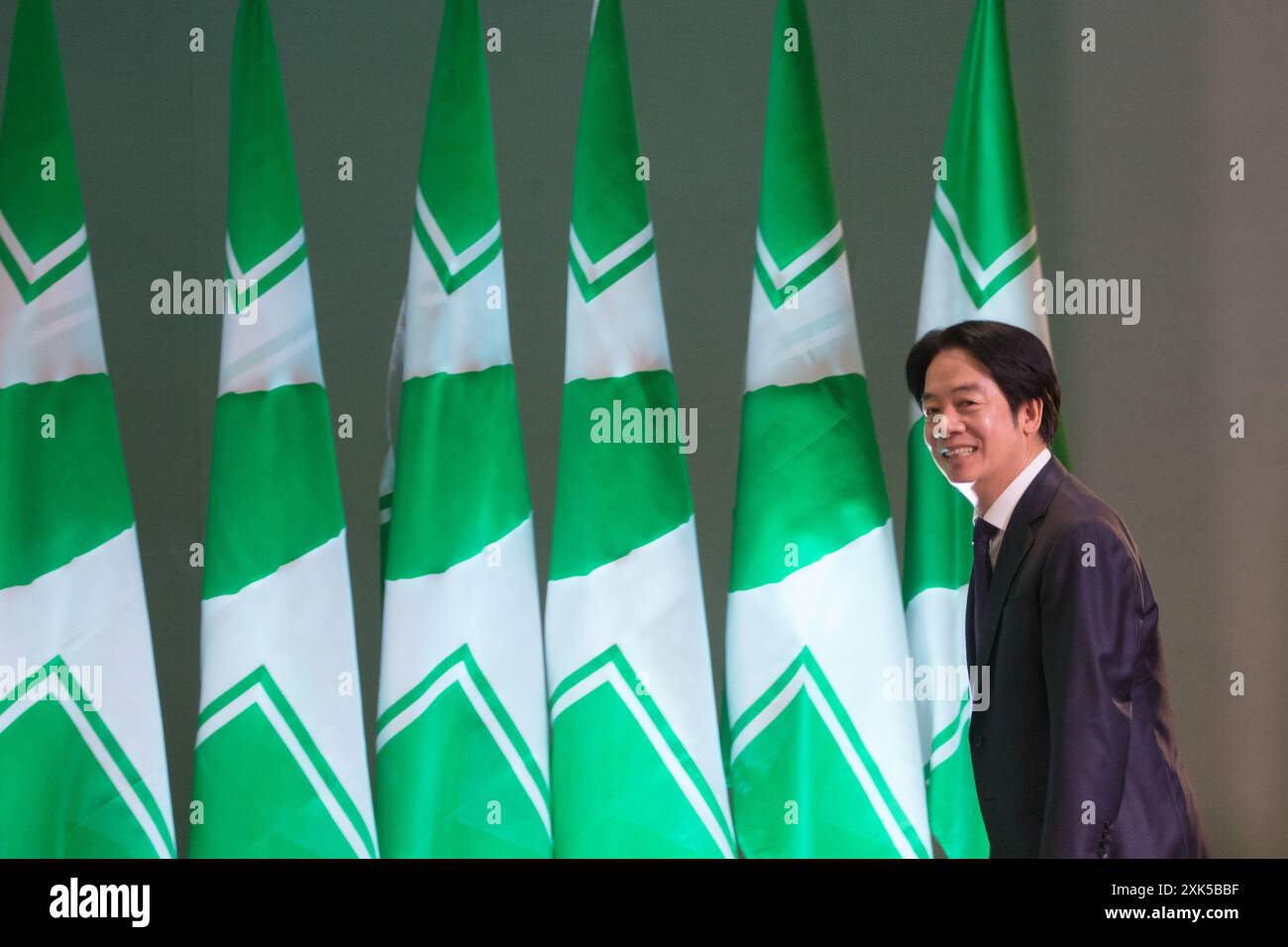 Lai Ching-te (William Lai), presidente di Taiwan e presidente del DPP partecipa all'apertura del congresso nazionale del partito al governo a Taipei il 21 luglio 2024. Foto Stock