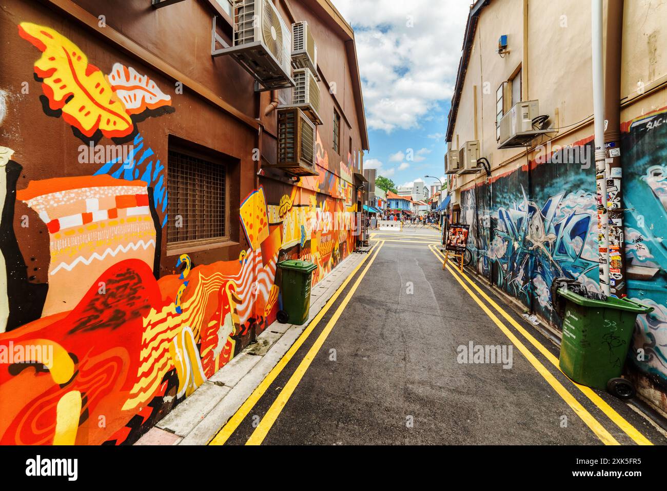 Street art di un artista sconosciuto nel quartiere musulmano Foto Stock