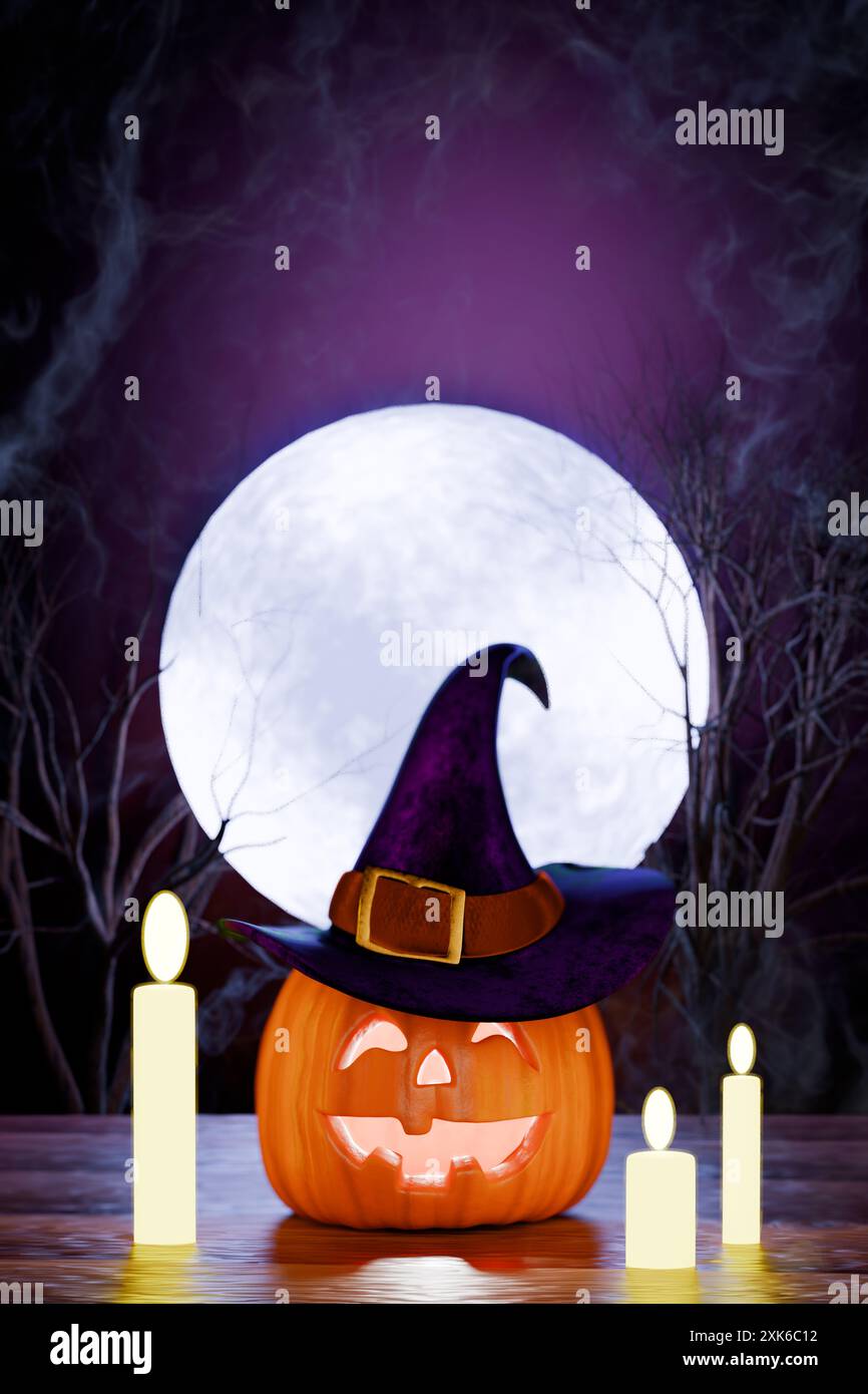 Tenda Da Doccia Viola Halloween - Design Corvi E Pipistrelli Con Luna