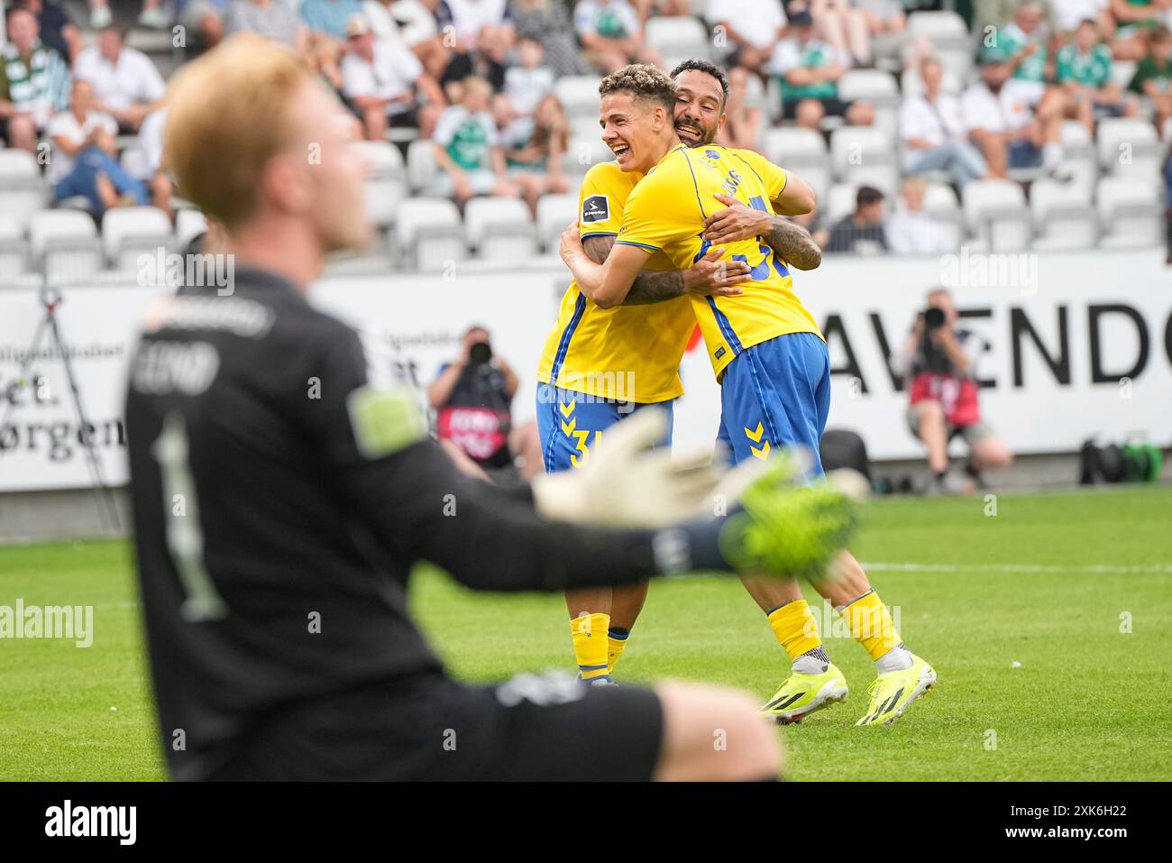 Viborg, Danimarca. 21 luglio 2024. Superliga match tra Viborg FF e Broendby IF all'Energi Viborg Arena domenica 21 luglio 2024. (Foto: Bo Amstrup/Scanpix 2024) credito: Ritzau/Alamy Live News Foto Stock