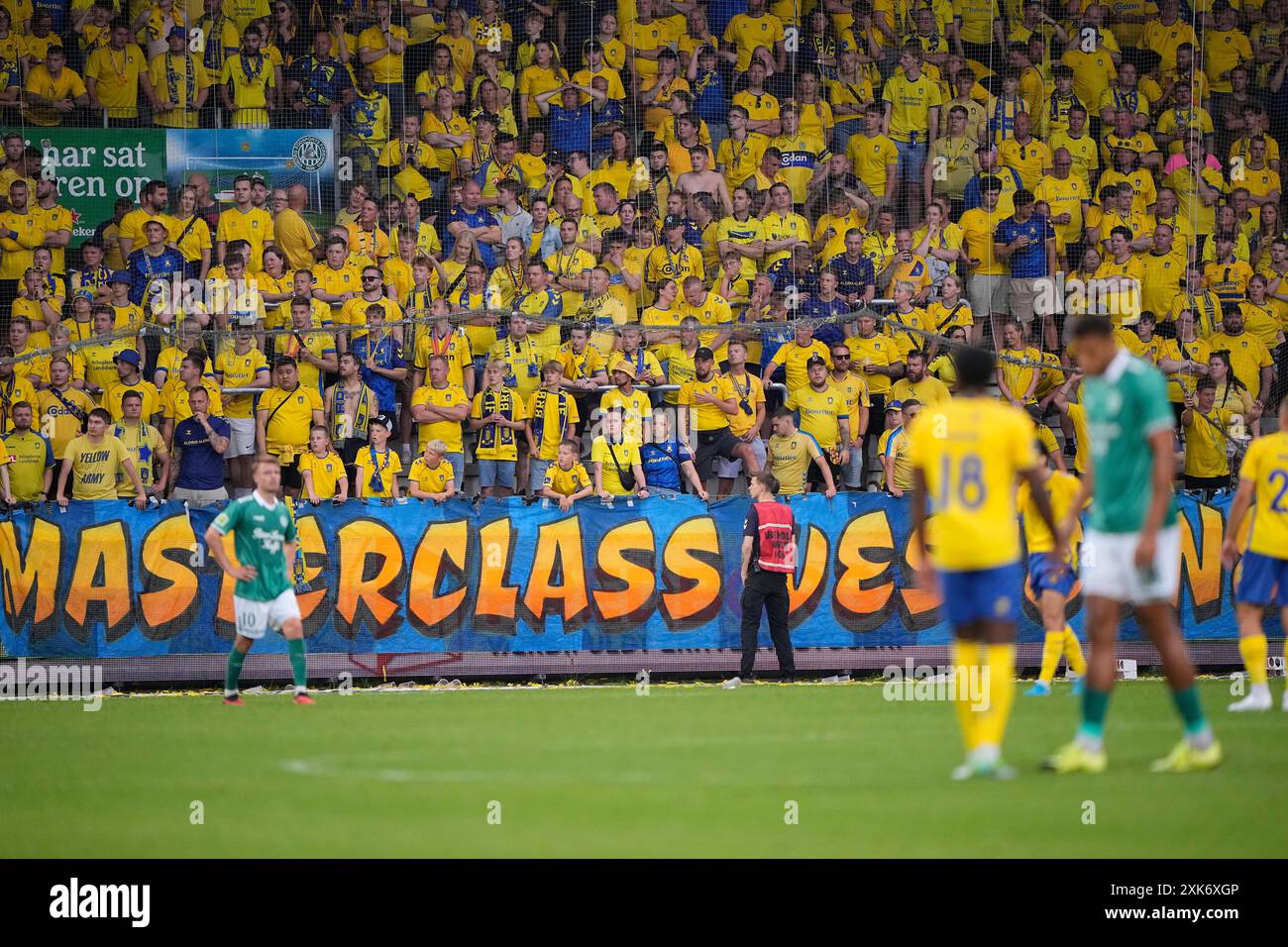 Viborg, Danimarca. 21 luglio 2024. Superliga match tra Viborg FF e Broendby IF all'Energi Viborg Arena domenica 21 luglio 2024. (Foto: Bo Amstrup/Scanpix 2024) credito: Ritzau/Alamy Live News Foto Stock