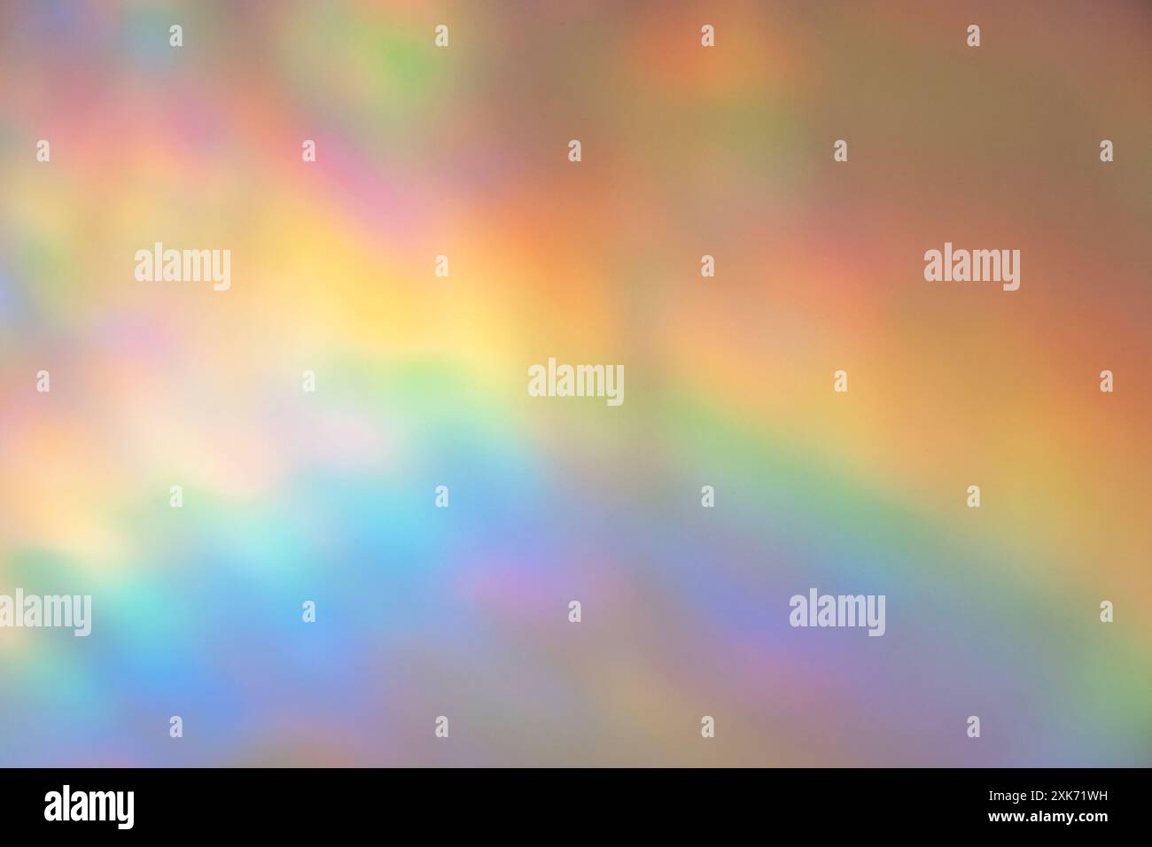 Sfondo dell'ologramma arcobaleno sfocato primo piano Foto Stock