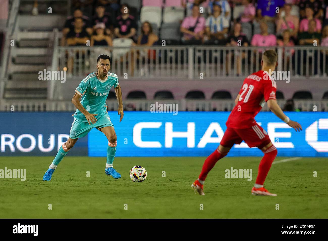 Fort Lauderdale, USA, 20 luglio 2024, Sergio Busquets all'Inter Miami CF V Chicago FC, partita MLS, foto Credit: Chris Arjoon/American Presswire Foto Stock