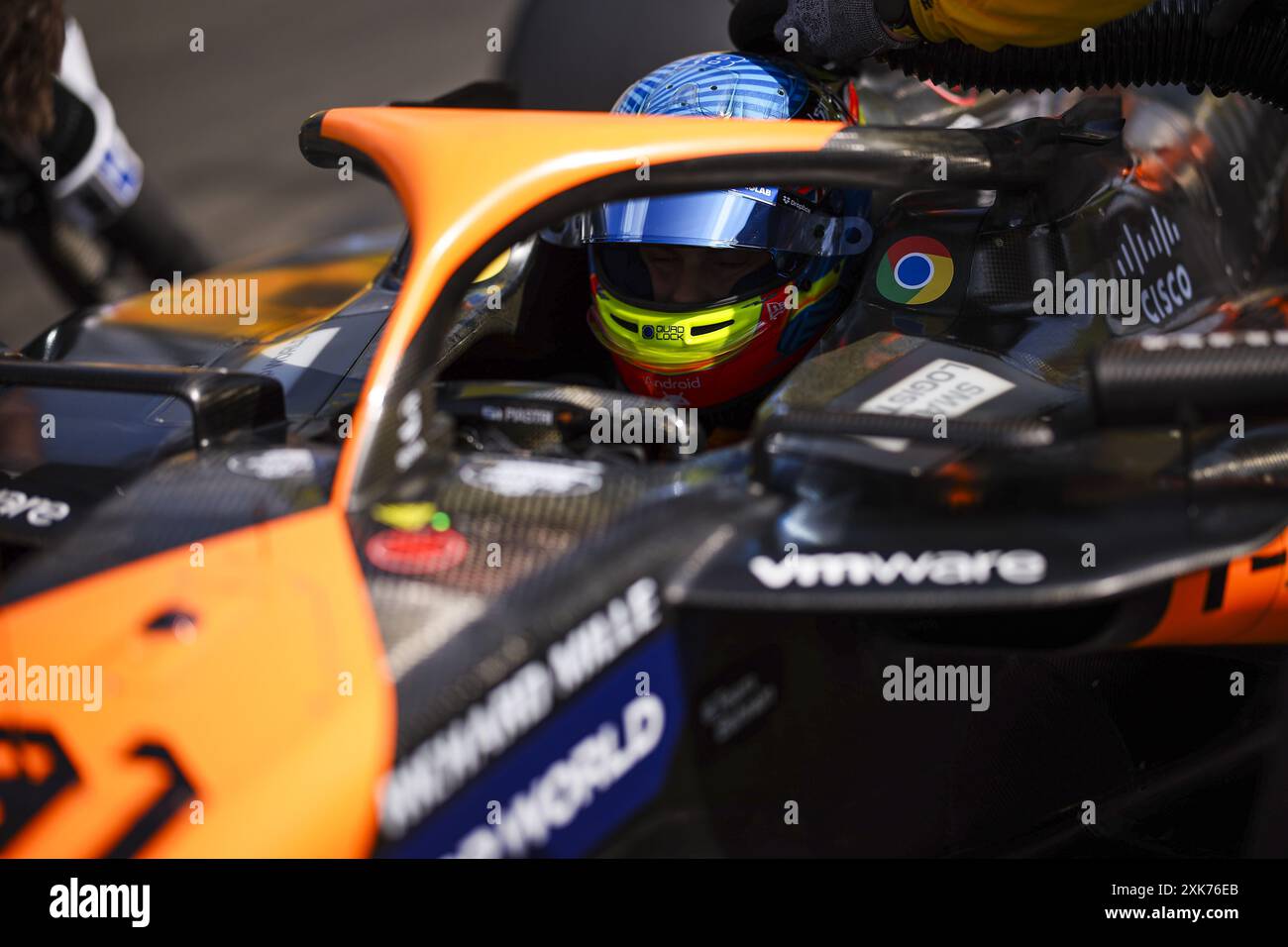 PIASTRI Oscar (aus), McLaren F1 Team MCL38, ritratto durante il Gran Premio d'Ungheria di Formula 1 2024, 13° round del Campionato del mondo di Formula 1 2024 dal 19 al 21 luglio 2024 sull'Hungaroring, a Mogyorod, Ungheria Foto Stock