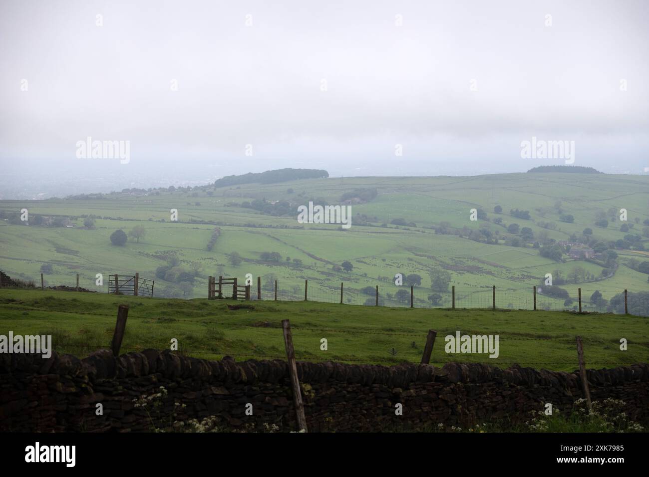 Derbyshire, Inghilterra, nella zona calcarea di White Peak del Peak District National Park, Inghilterra, Regno Unito Foto Stock