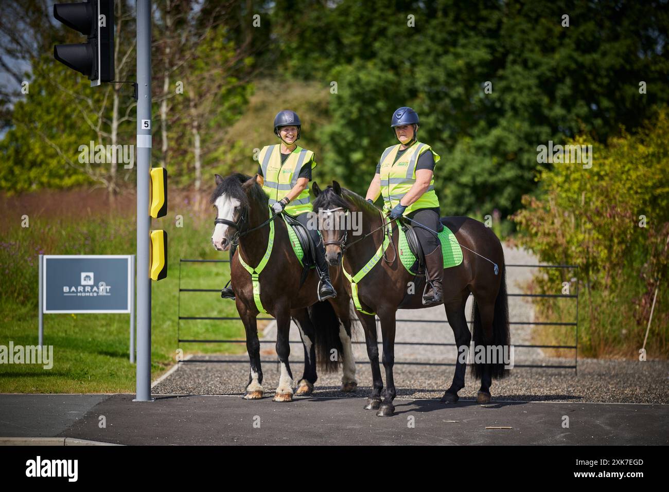 Traversata a cavallo a Leyland nel Lancashire Foto Stock