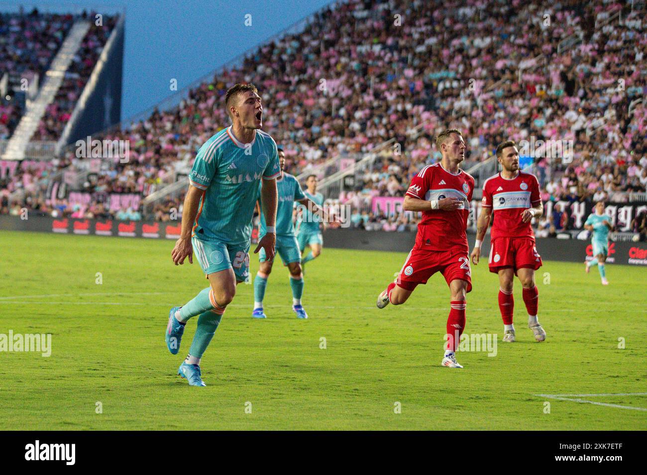 Fort Lauderdale, USA, 20 luglio 2024, Julian Gressel all'Inter Miami CF V Chicago FC, partita MLS, foto Credit: Chris Arjoon/American Presswire Foto Stock