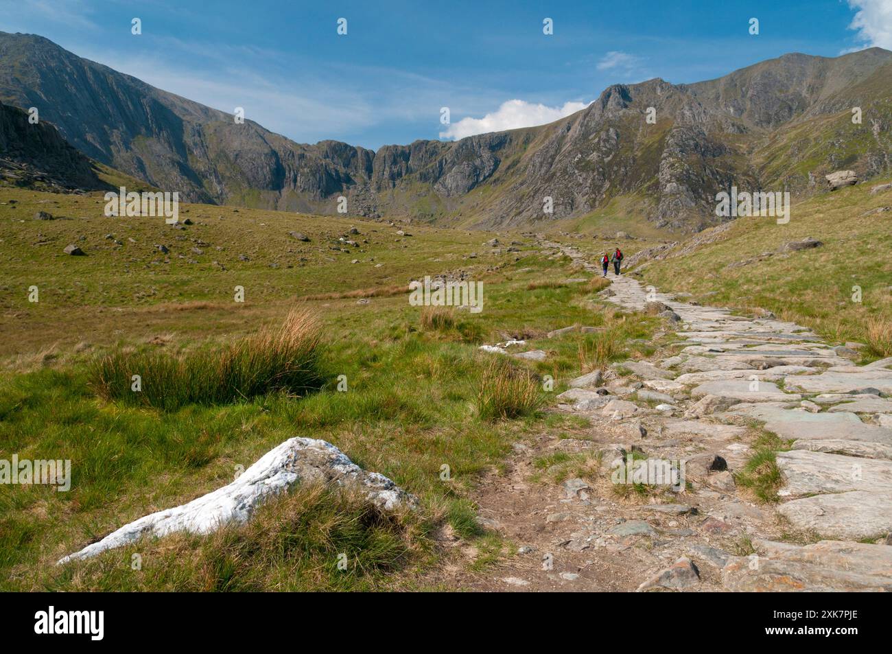 Percorso per devil's Kitchen, Snowdonia National Park/ Parc Cenedlaethol Eryri, Pont Pen-y-benglog, Galles, Europa Foto Stock