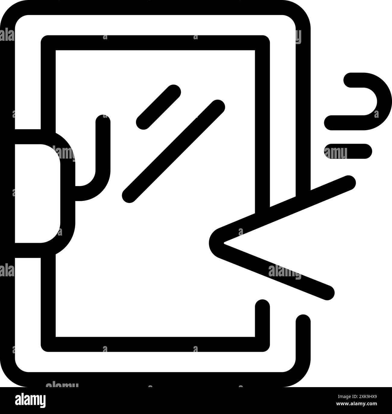 Fare clic sullo schermo dello smartphone con un cursore, con un'icona di cartella visibile, che rappresenta l'accesso e la gestione dei file Illustrazione Vettoriale