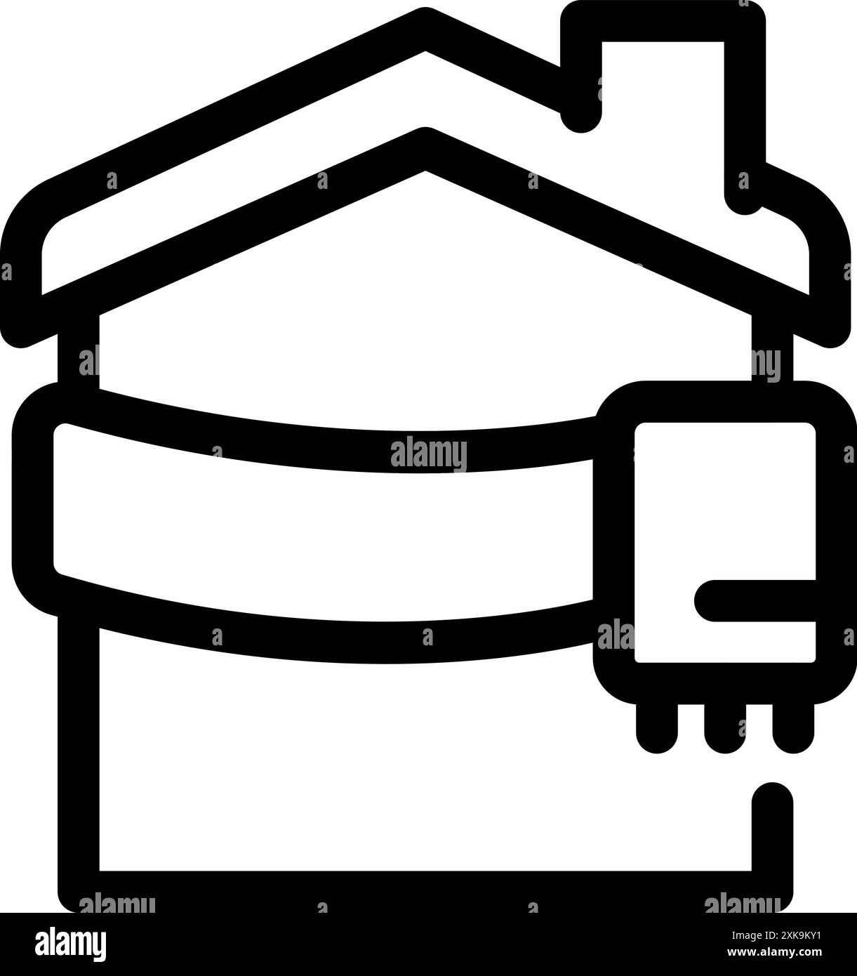 Questa icona rappresenta il concetto di isolamento domestico, evidenziando i vantaggi del risparmio energetico e della riduzione dei costi di riscaldamento Illustrazione Vettoriale