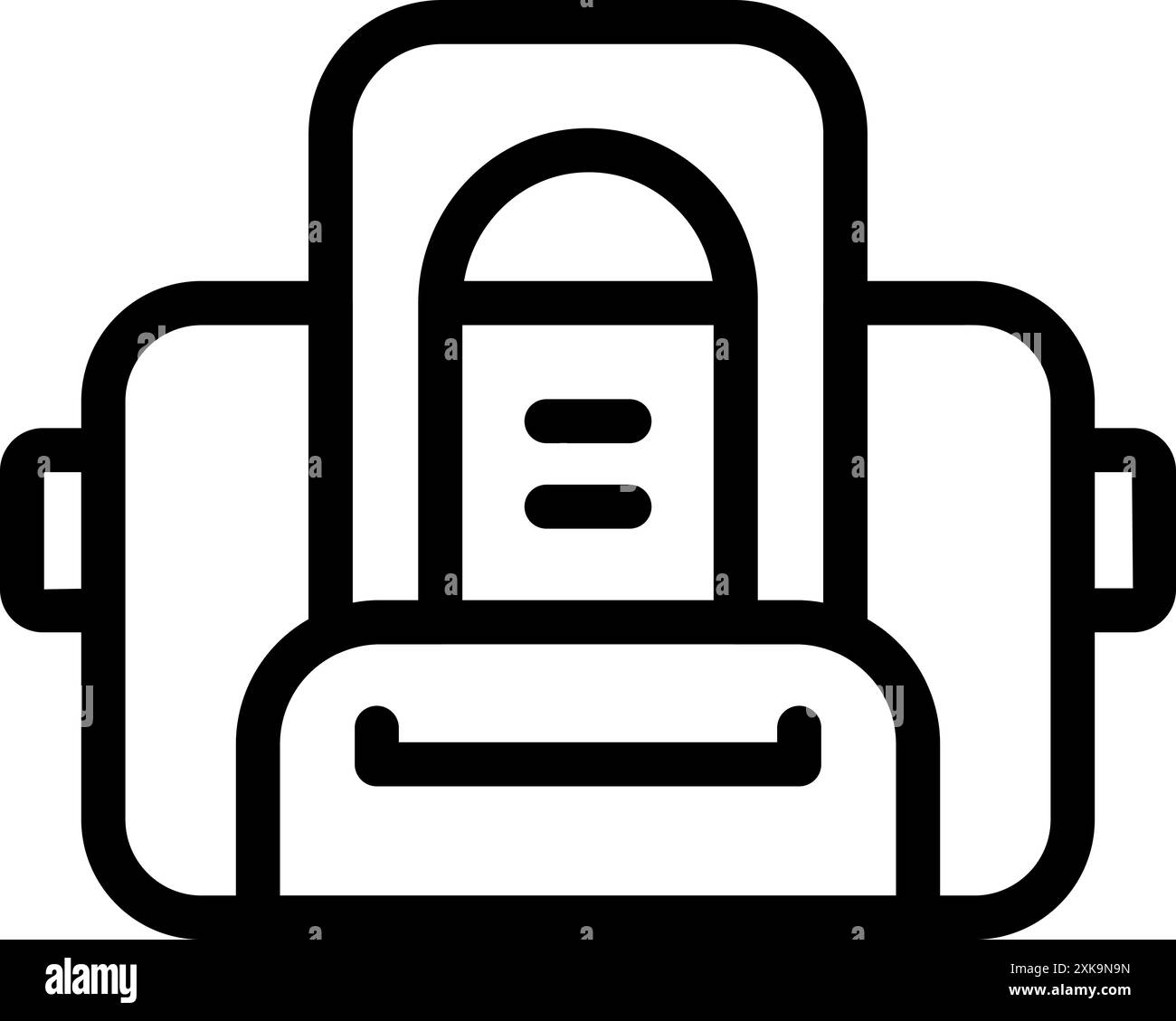 Borsa per fotocamera pronta per il trasporto di attrezzature fotografiche e video professionali Illustrazione Vettoriale