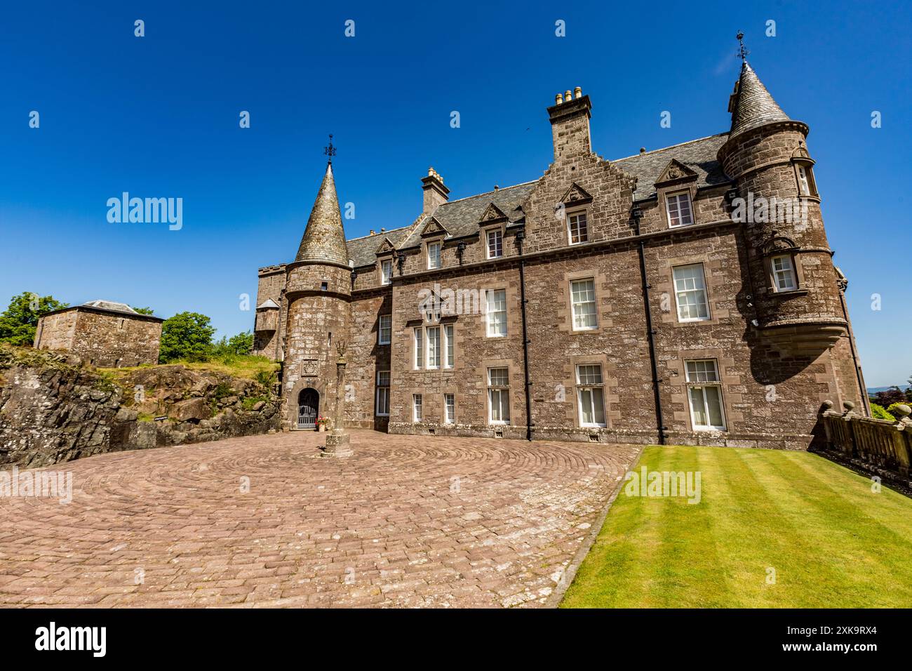 Drummond Castle Gardens, Perthshire, Scotland, Regno Unito Foto Stock