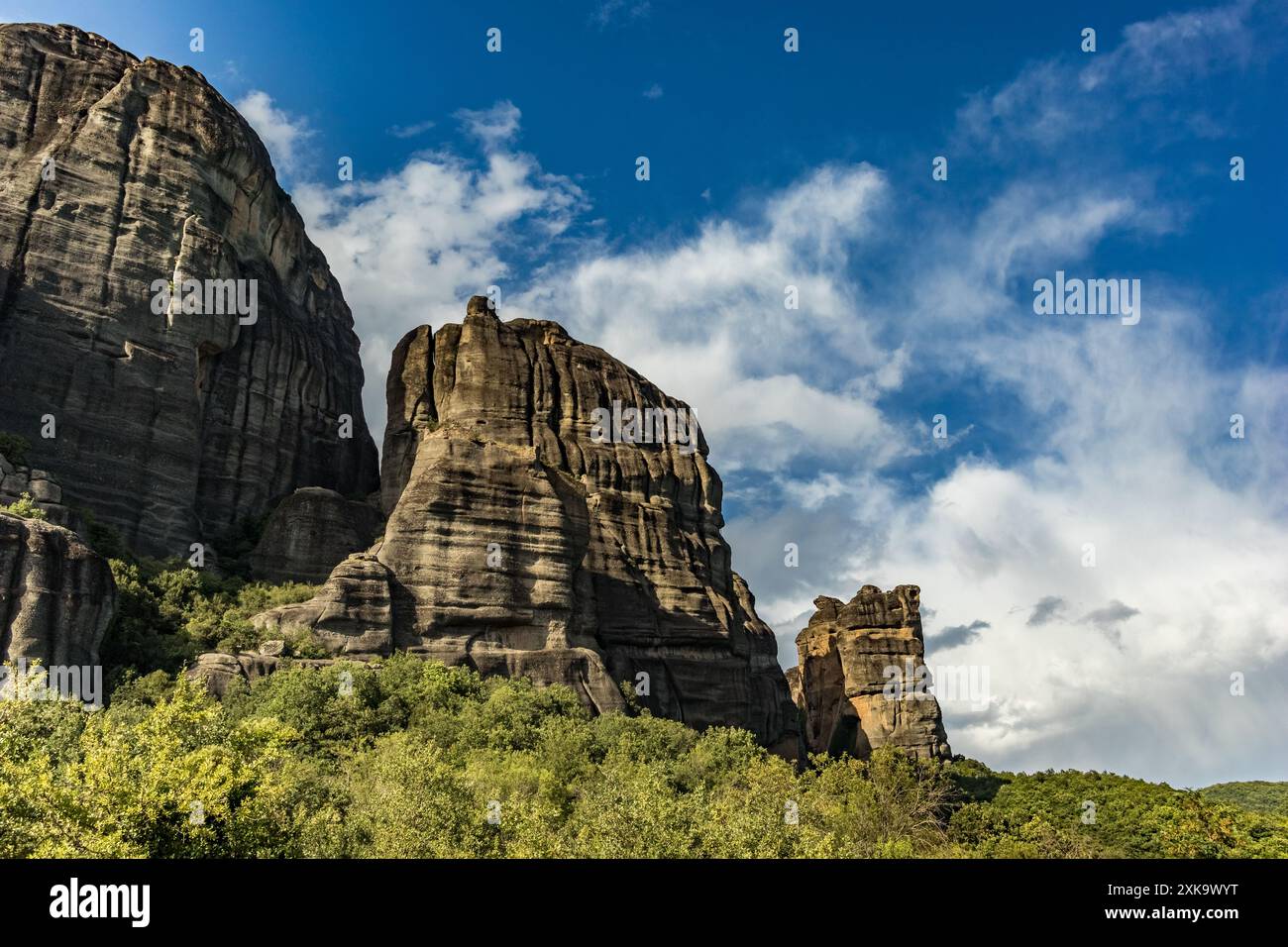 Splendidi paesaggi panoramici mozzafiato, Meteora, Grecia Foto Stock