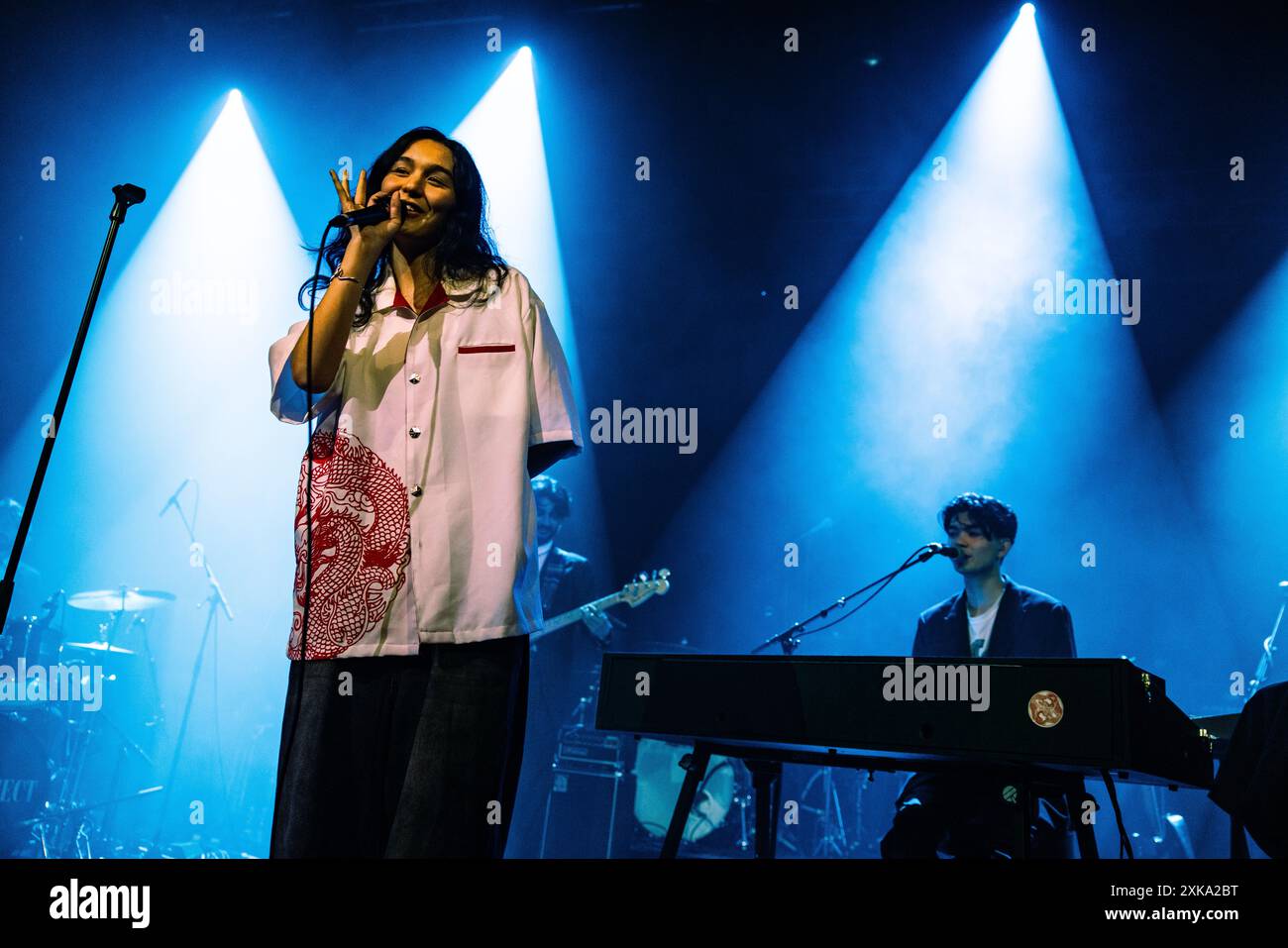 Milano, Italia, 4 aprile 2024. Il duo pop inglese Wasia Project si esibisce dal vivo ad Alcatraz a Milano, Italia. Crediti: Maria Laura Arturi / Alamy Live News Foto Stock