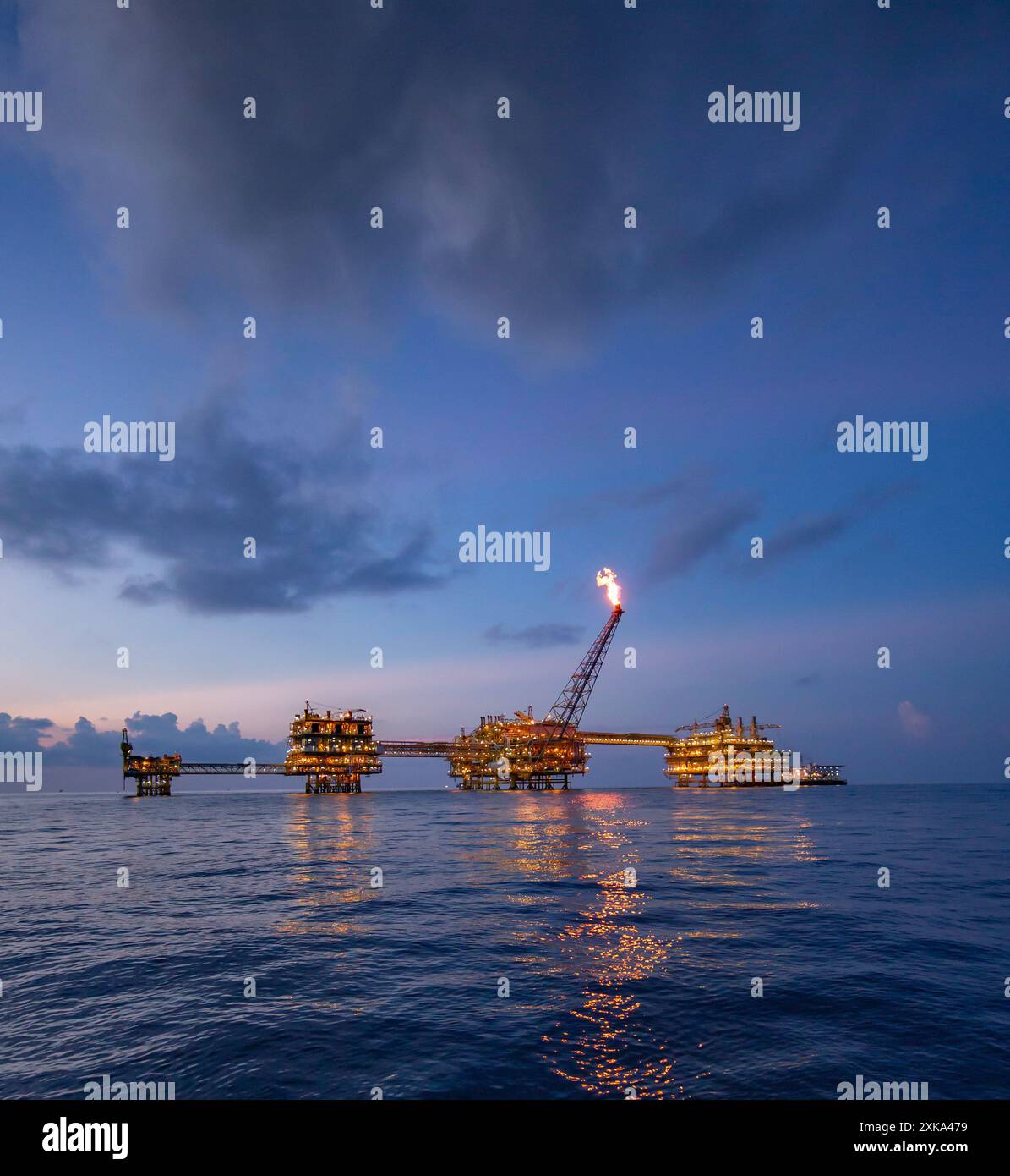 Produzione di petrolio al largo del Golfo del Messico Foto Stock