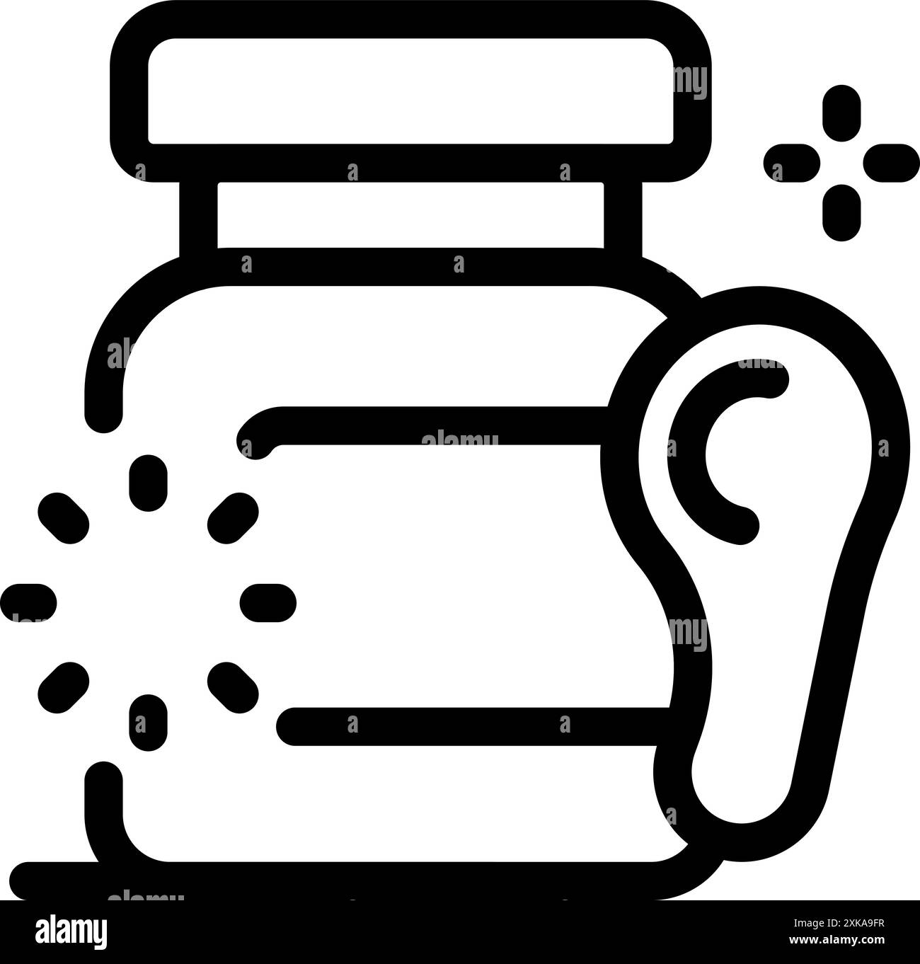 La nanotecnologia viene utilizzata per sviluppare nuovi farmaci che possono colpire aree specifiche del corpo, come l'orecchio interno Illustrazione Vettoriale