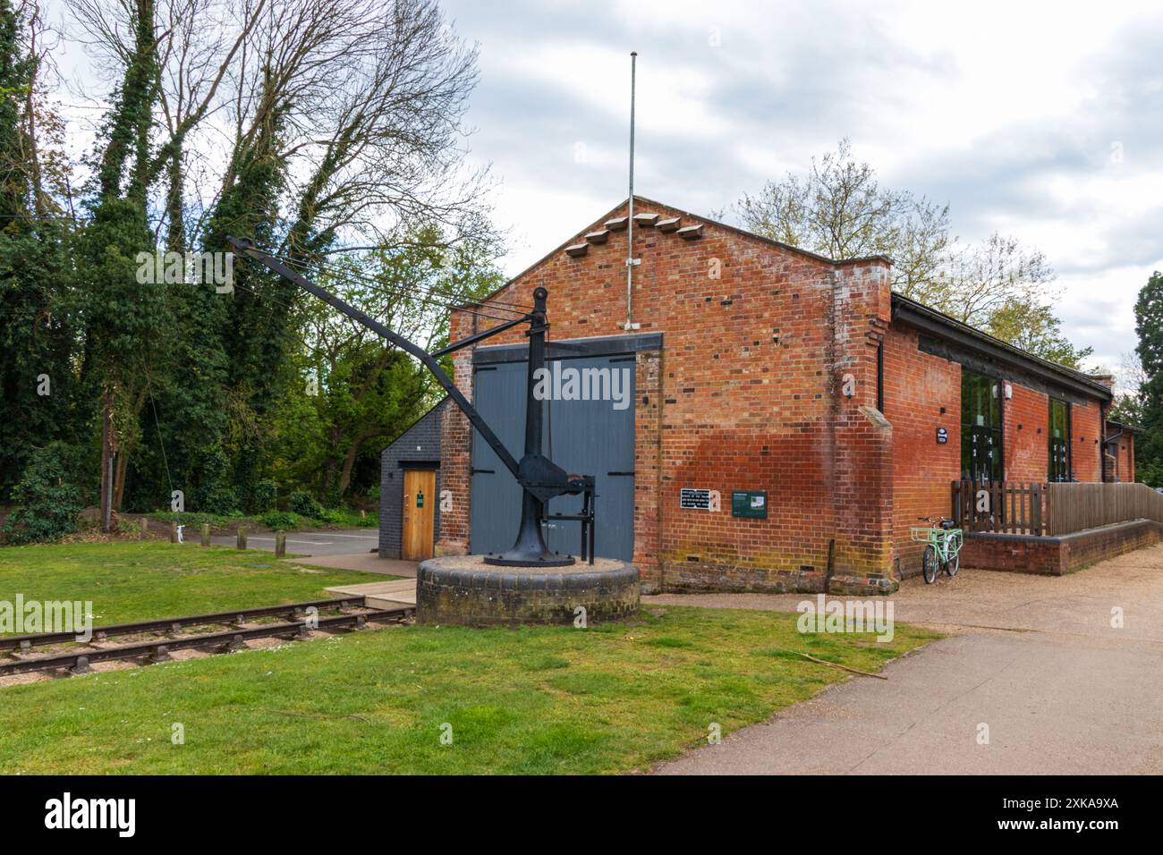 Clare Used Railway Station, Clare, Suffolk, Inghilterra, Regno Unito Foto Stock