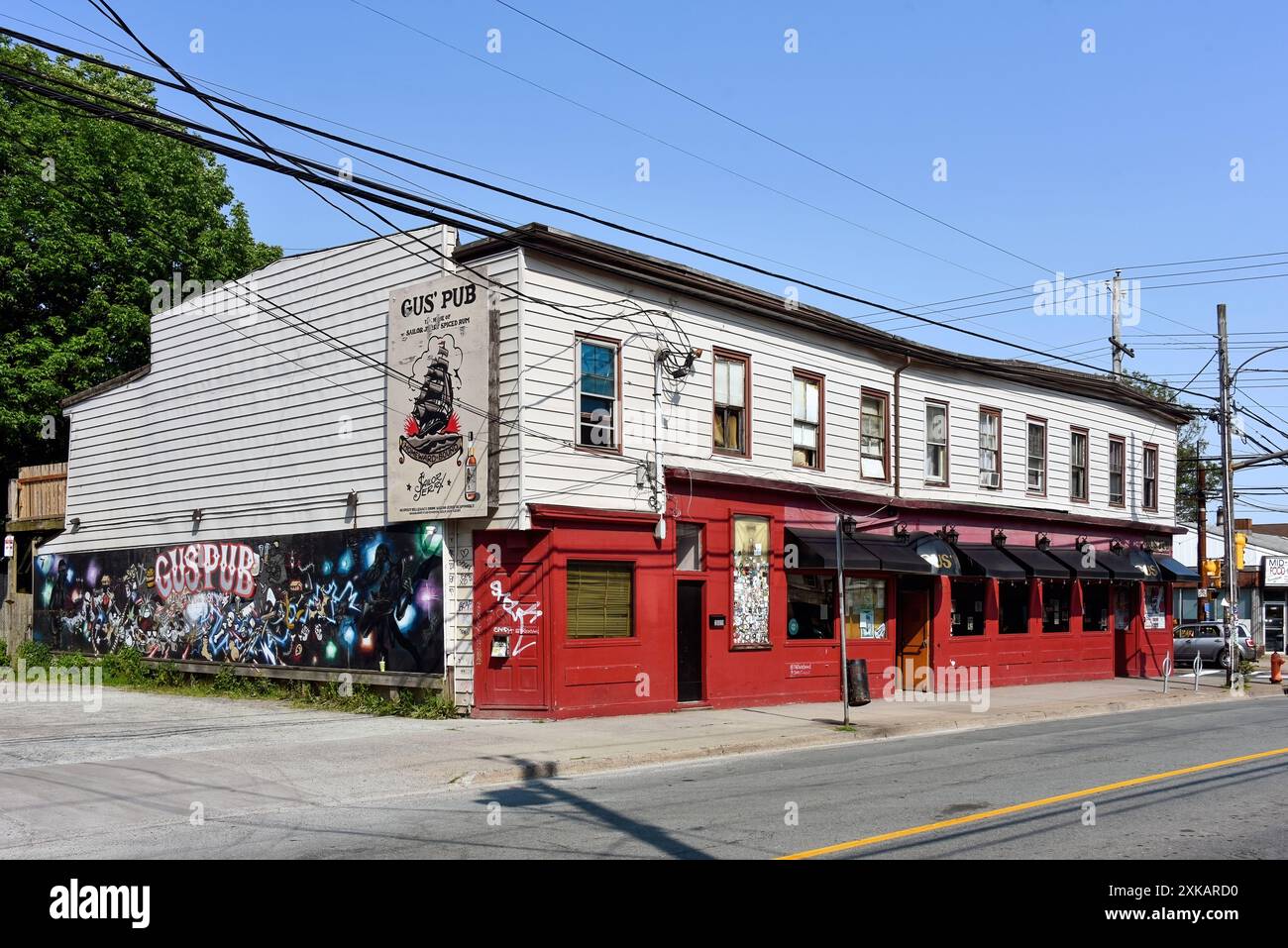 Il Gus's Pub in agricola Street è un pub popolare con musica dal vivo dal 1961. Foto Stock