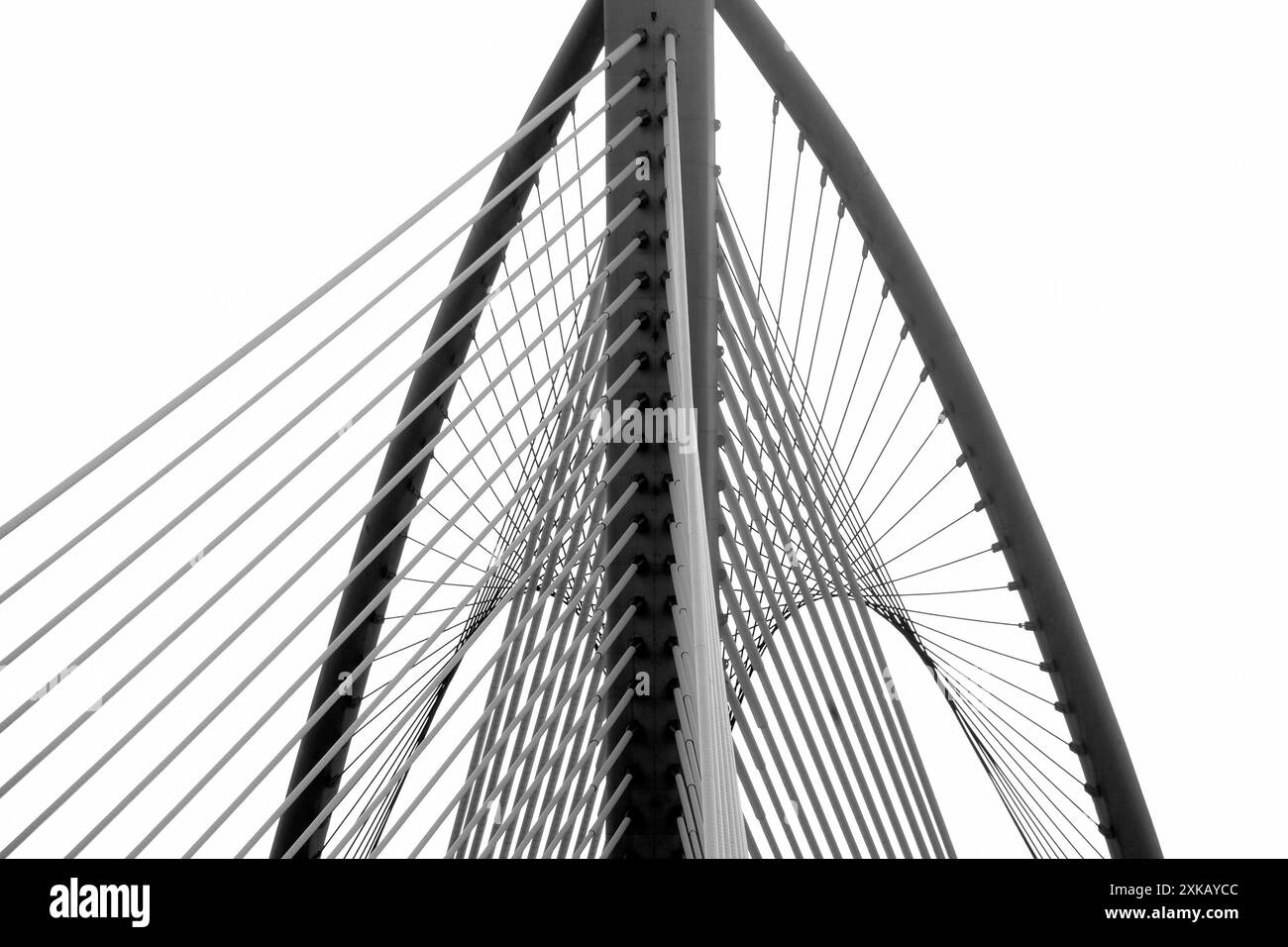 Ponte vicino alla Moschea di Putra, si trova la moschea principale di Putrajaya, Malesia, situata in Piazza Putra ed è adiacente al Lago artificiale Putrajaya Foto Stock