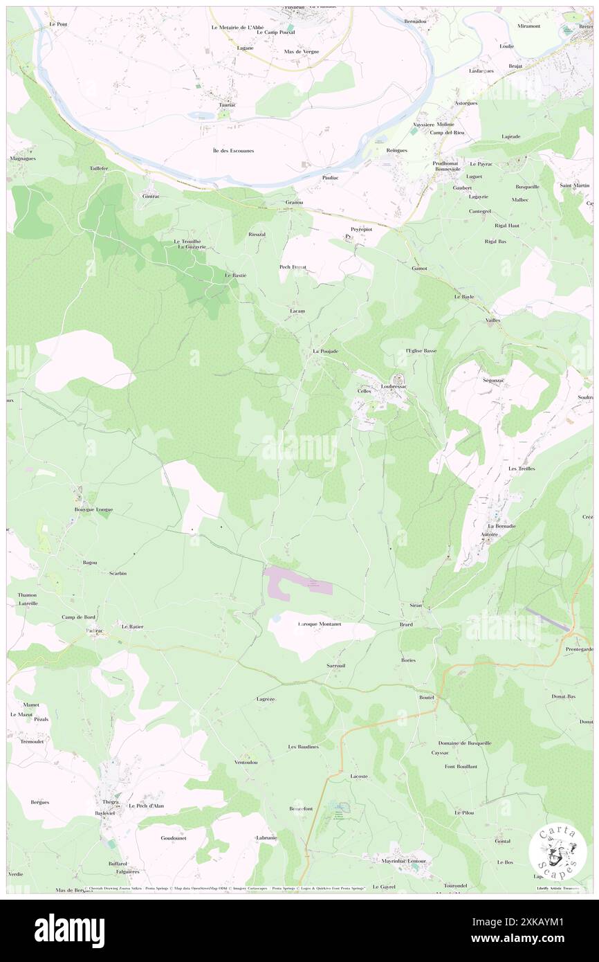 Loubressac, Lot, FR, Francia, Occitanie, N 44 52' 16'', N 1 48' 12'', MAP, Cartascapes Map pubblicata nel 2024. Esplora Cartascapes, una mappa che rivela i diversi paesaggi, culture ed ecosistemi della Terra. Viaggia attraverso il tempo e lo spazio, scoprendo l'interconnessione del passato, del presente e del futuro del nostro pianeta. Foto Stock