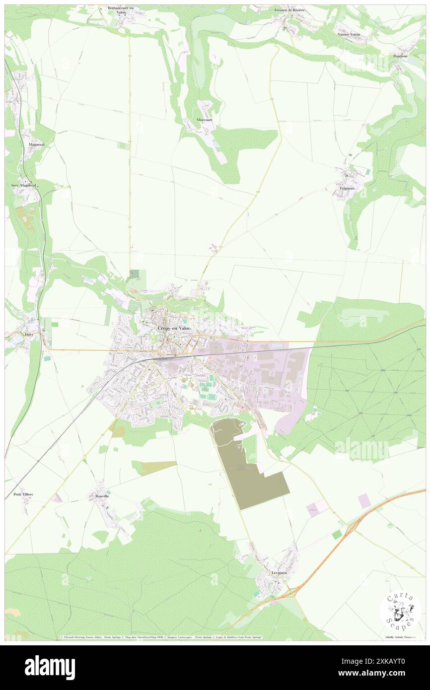 Crepy-en-Valois, Oise, FR, Francia, Hauts-de-France, N 49 14' 3'', N 2 53' 15'', MAP, Cartascapes Map pubblicata nel 2024. Esplora Cartascapes, una mappa che rivela i diversi paesaggi, culture ed ecosistemi della Terra. Viaggia attraverso il tempo e lo spazio, scoprendo l'interconnessione del passato, del presente e del futuro del nostro pianeta. Foto Stock