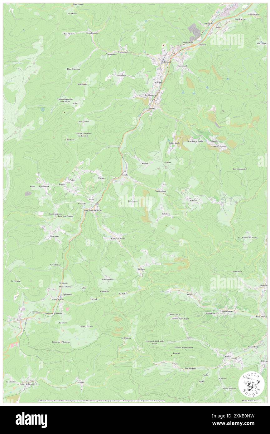 Blancherupt, Bas-Rhin, FR, Francia, Grand Est, N 48 24' 30'', N 7 11' 34'', MAP, Cartascapes Map pubblicata nel 2024. Esplora Cartascapes, una mappa che rivela i diversi paesaggi, culture ed ecosistemi della Terra. Viaggia attraverso il tempo e lo spazio, scoprendo l'interconnessione del passato, del presente e del futuro del nostro pianeta. Foto Stock