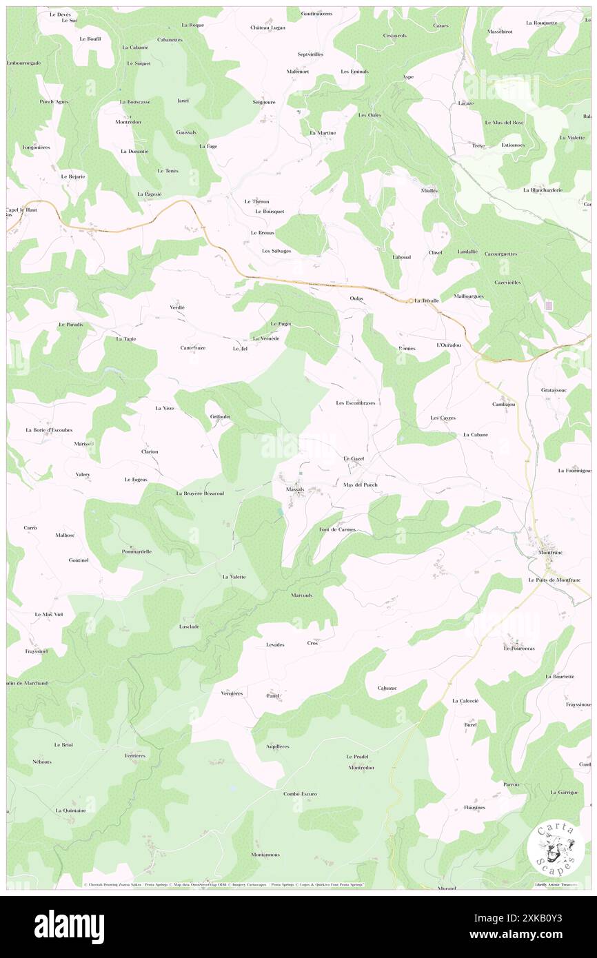 Massals, Tarn, FR, Francia, Occitanie, N 43 51' 5'', N 2 31' 26'', MAP, Cartascapes Map pubblicata nel 2024. Esplora Cartascapes, una mappa che rivela i diversi paesaggi, culture ed ecosistemi della Terra. Viaggia attraverso il tempo e lo spazio, scoprendo l'interconnessione del passato, del presente e del futuro del nostro pianeta. Foto Stock