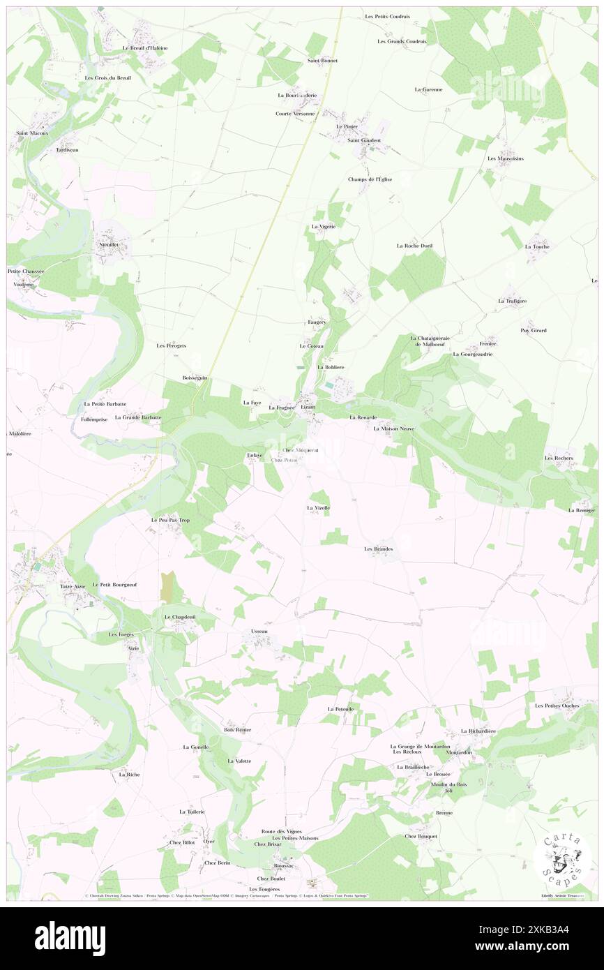 Lizant, Vienne, FR, Francia, Nouvelle-Aquitaine, N 46 5' 7'', N 0 16' 45'', MAP, Cartascapes Map pubblicata nel 2024. Esplora Cartascapes, una mappa che rivela i diversi paesaggi, culture ed ecosistemi della Terra. Viaggia attraverso il tempo e lo spazio, scoprendo l'interconnessione del passato, del presente e del futuro del nostro pianeta. Foto Stock