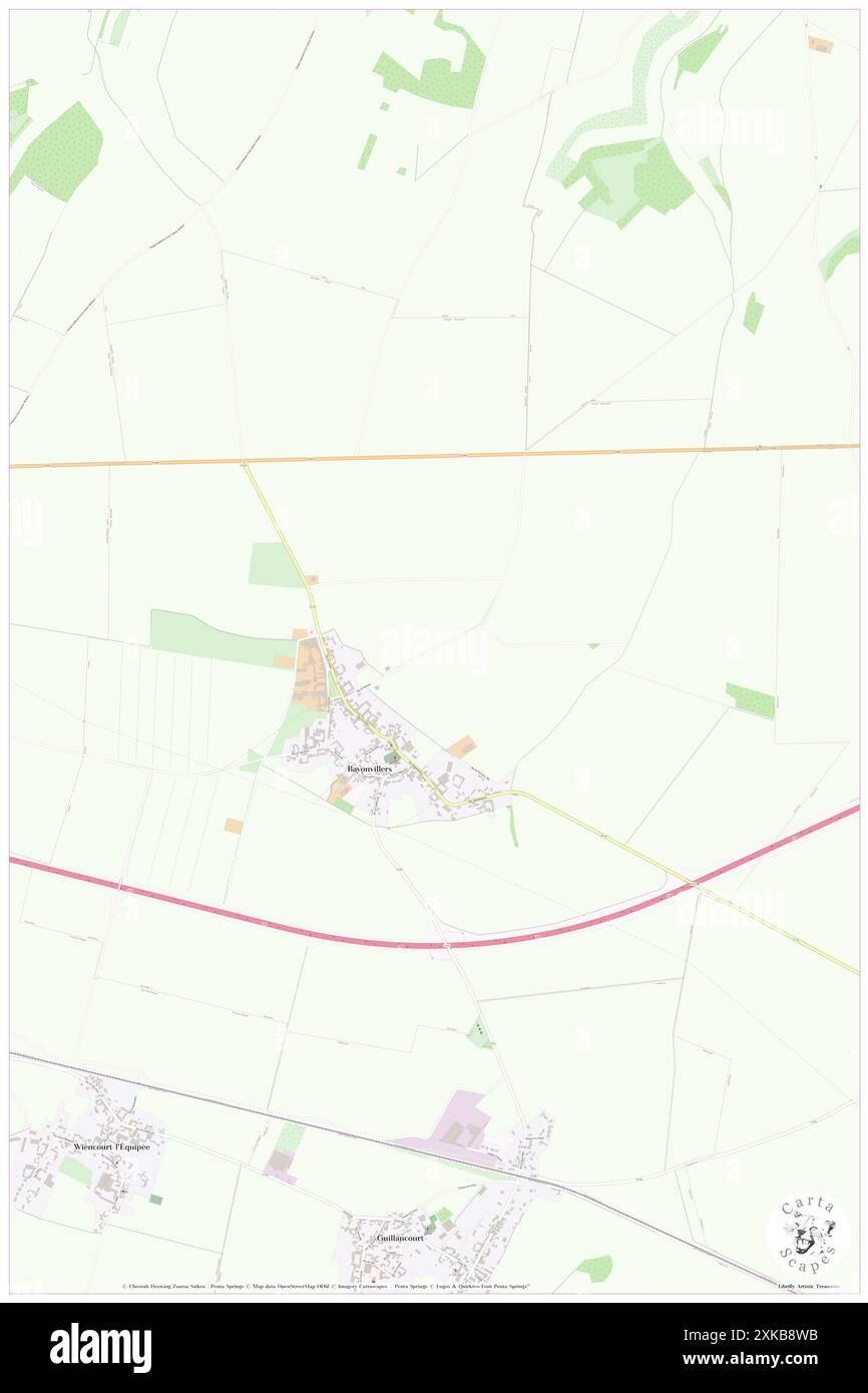 Bayonvillers, somme, FR, Francia, Hauts-de-France, N 49 51' 41'', N 2 37' 36'', MAP, Cartascapes Map pubblicata nel 2024. Esplora Cartascapes, una mappa che rivela i diversi paesaggi, culture ed ecosistemi della Terra. Viaggia attraverso il tempo e lo spazio, scoprendo l'interconnessione del passato, del presente e del futuro del nostro pianeta. Foto Stock