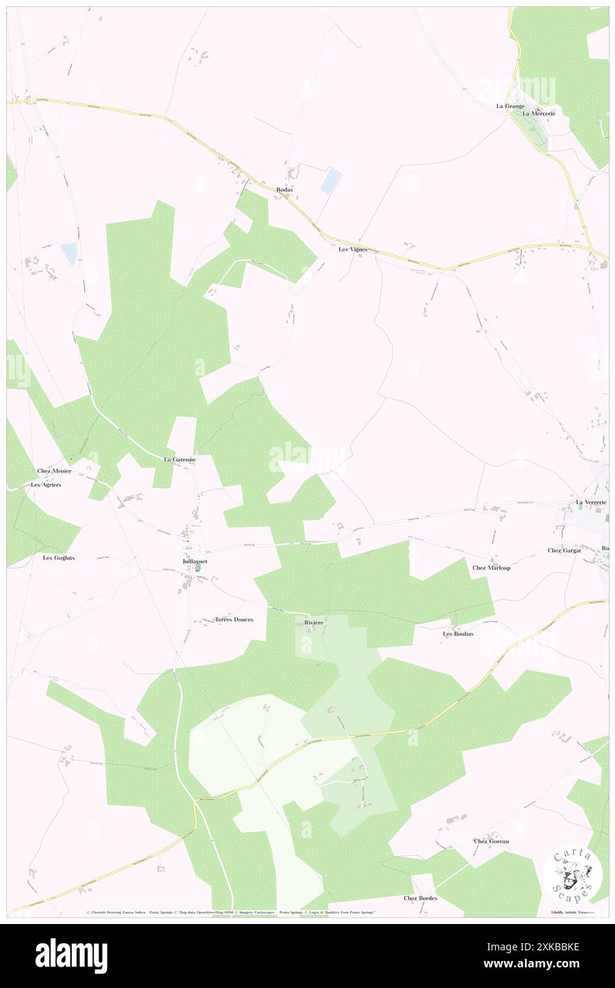 Juillaguet, Charente, FR, Francia, Nouvelle-Aquitaine, N 45 28' 38'', N 0 12' 46'', MAP, Cartascapes Map pubblicata nel 2024. Esplora Cartascapes, una mappa che rivela i diversi paesaggi, culture ed ecosistemi della Terra. Viaggia attraverso il tempo e lo spazio, scoprendo l'interconnessione del passato, del presente e del futuro del nostro pianeta. Foto Stock