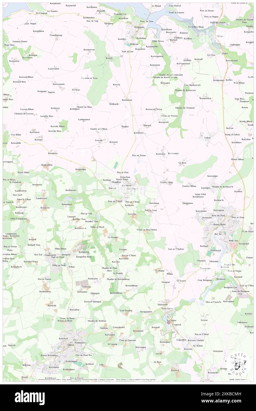 Cappotto, Finistère, FR, Francia, Bretagna, N 48 30' 27'', S 4 32' 38'', MAP, Cartascapes Map pubblicata nel 2024. Esplora Cartascapes, una mappa che rivela i diversi paesaggi, culture ed ecosistemi della Terra. Viaggia attraverso il tempo e lo spazio, scoprendo l'interconnessione del passato, del presente e del futuro del nostro pianeta. Foto Stock