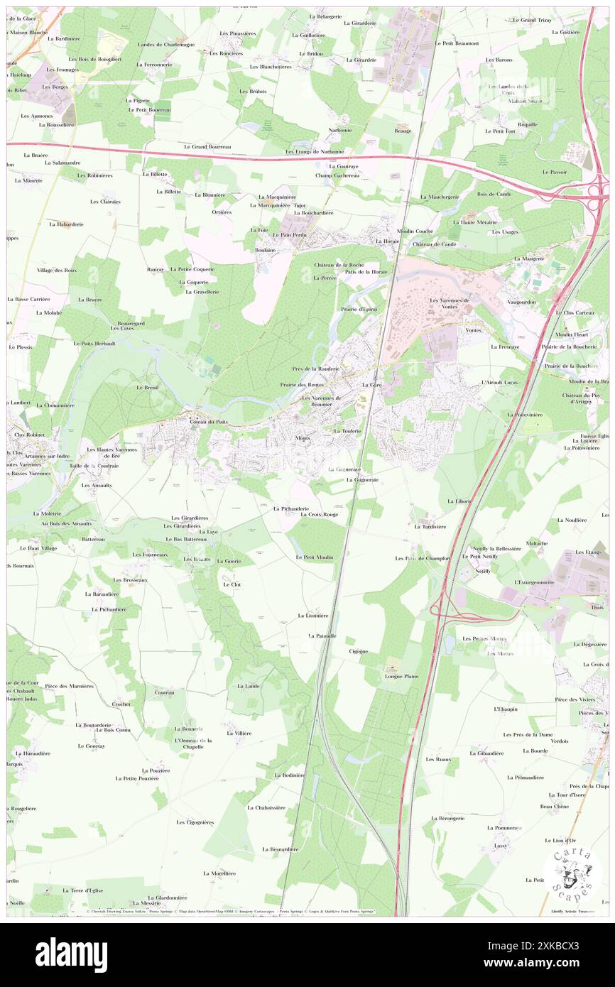 Monts, Indre-et-Loire, FR, Francia, Centro, N 47 16' 37'', N 0 37' 27'', MAP, Cartascapes Map pubblicata nel 2024. Esplora Cartascapes, una mappa che rivela i diversi paesaggi, culture ed ecosistemi della Terra. Viaggia attraverso il tempo e lo spazio, scoprendo l'interconnessione del passato, del presente e del futuro del nostro pianeta. Foto Stock