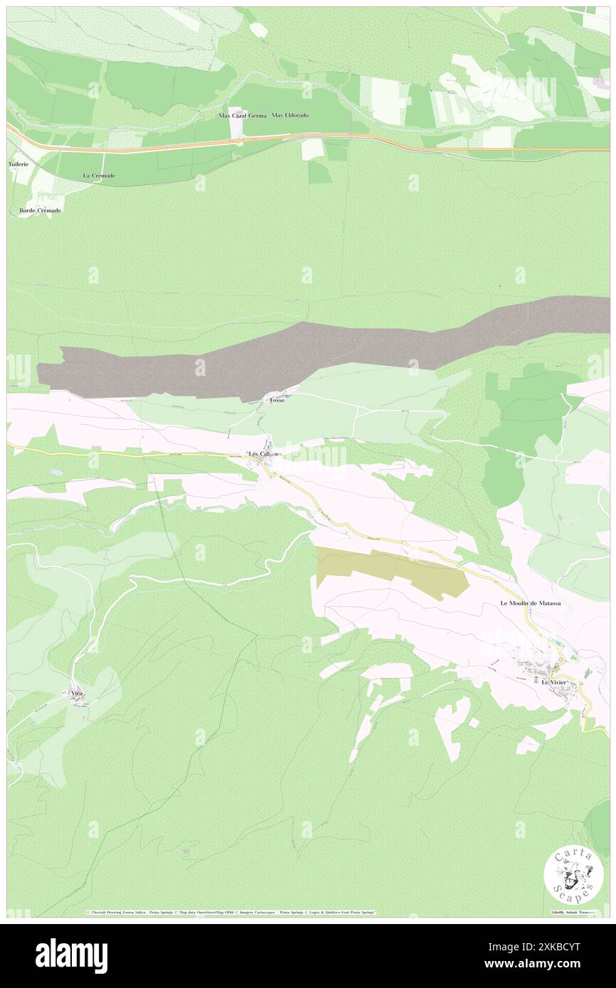 Fosse, Pyrénées-Orientales, FR, Francia, Occitanie, N 42 47' 17'', N 2 25' 51'', MAP, Cartascapes Map pubblicata nel 2024. Esplora Cartascapes, una mappa che rivela i diversi paesaggi, culture ed ecosistemi della Terra. Viaggia attraverso il tempo e lo spazio, scoprendo l'interconnessione del passato, del presente e del futuro del nostro pianeta. Foto Stock