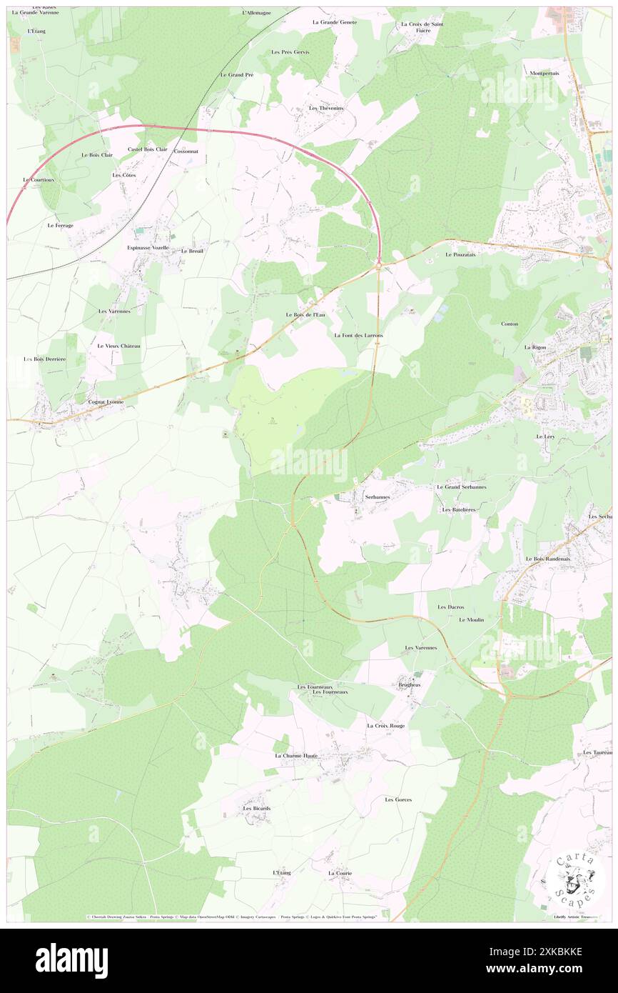 Serbannes, Allier, FR, Francia, Auvergne-Rhône-Alpes, N 46 5' 54'', N 3 21' 30'', MAP, Cartascapes Map pubblicata nel 2024. Esplora Cartascapes, una mappa che rivela i diversi paesaggi, culture ed ecosistemi della Terra. Viaggia attraverso il tempo e lo spazio, scoprendo l'interconnessione del passato, del presente e del futuro del nostro pianeta. Foto Stock