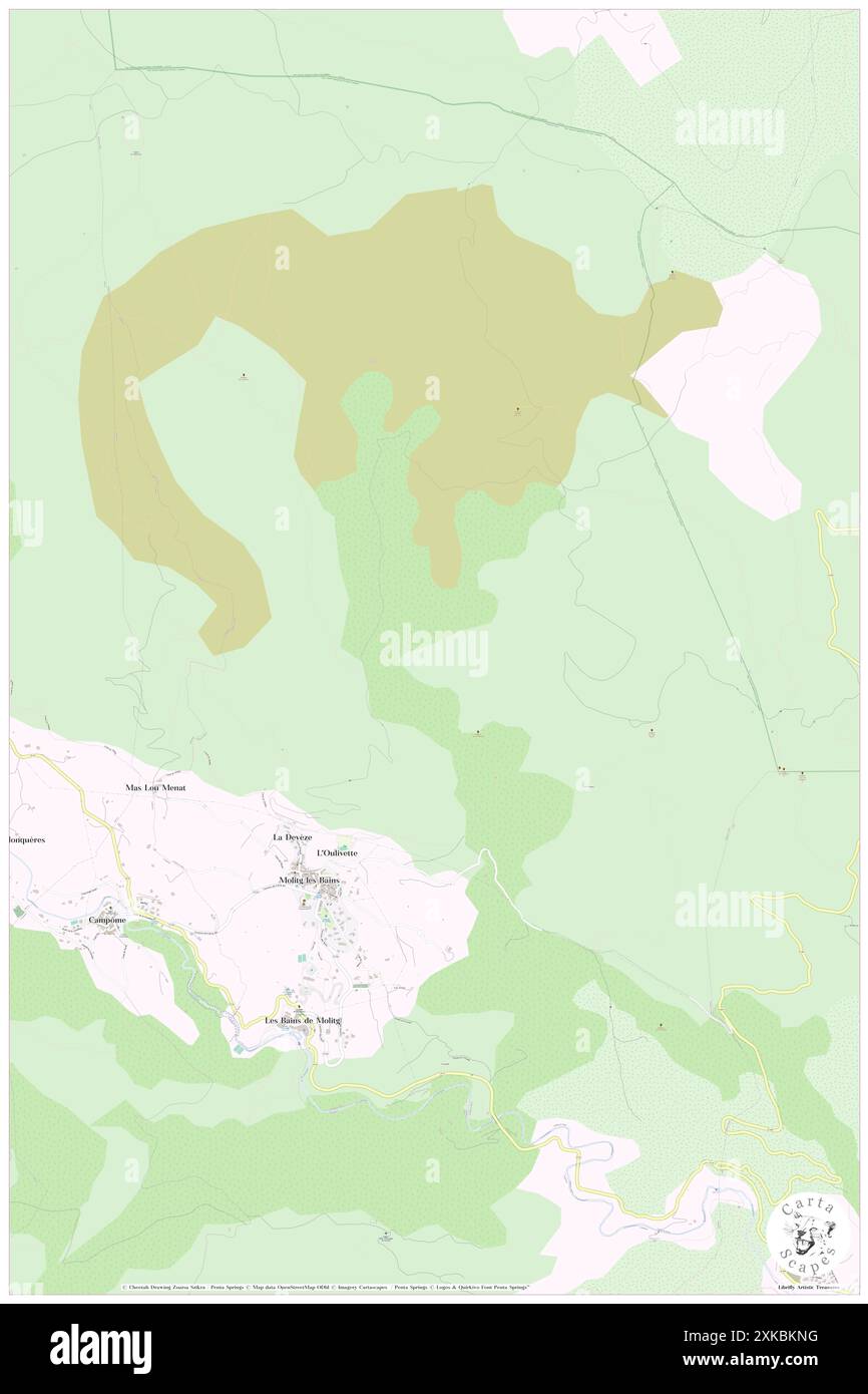 Molitg-les-Bains, Pyrénées-Orientales, FR, Francia, Occitanie, N 42 39' 10'', N 2 23' 21''', MAP, Cartascapes Map pubblicata nel 2024. Esplora Cartascapes, una mappa che rivela i diversi paesaggi, culture ed ecosistemi della Terra. Viaggia attraverso il tempo e lo spazio, scoprendo l'interconnessione del passato, del presente e del futuro del nostro pianeta. Foto Stock