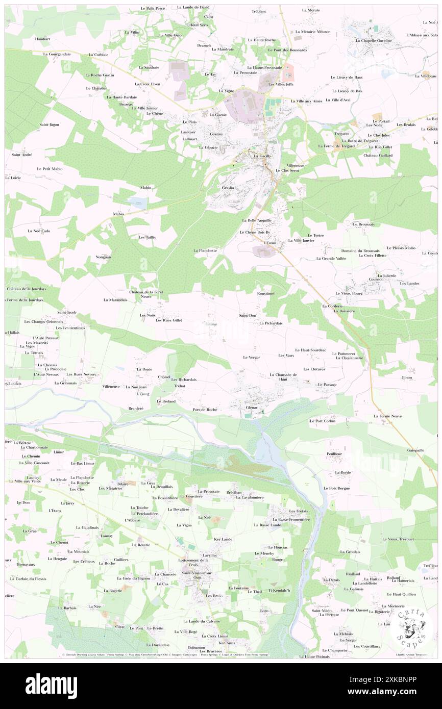 Glenac, Morbihan, FR, Francia, Bretagna, N 47 43' 36'', S 2 7' 59'', MAP, Cartascapes Map pubblicata nel 2024. Esplora Cartascapes, una mappa che rivela i diversi paesaggi, culture ed ecosistemi della Terra. Viaggia attraverso il tempo e lo spazio, scoprendo l'interconnessione del passato, del presente e del futuro del nostro pianeta. Foto Stock