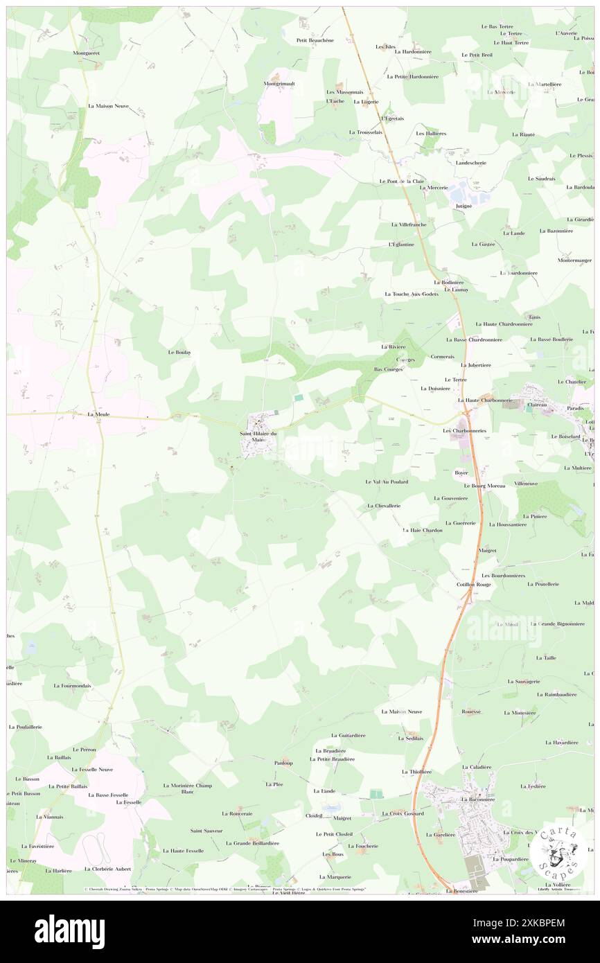 Saint-Hilaire-du-Maine, Mayenne, FR, Francia, Pays de la Loire, N 48 13' 33'', S 0 55' 46'', mappa, Cartascapes Mappa pubblicata nel 2024. Esplora Cartascapes, una mappa che rivela i diversi paesaggi, culture ed ecosistemi della Terra. Viaggia attraverso il tempo e lo spazio, scoprendo l'interconnessione del passato, del presente e del futuro del nostro pianeta. Foto Stock