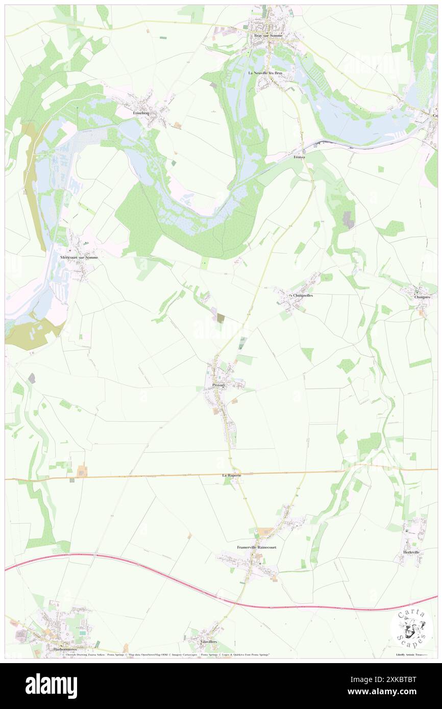 Proyart, somme, FR, Francia, Hauts-de-France, N 49 53' 12'', N 2 42' 25'', MAP, Cartascapes Map pubblicata nel 2024. Esplora Cartascapes, una mappa che rivela i diversi paesaggi, culture ed ecosistemi della Terra. Viaggia attraverso il tempo e lo spazio, scoprendo l'interconnessione del passato, del presente e del futuro del nostro pianeta. Foto Stock