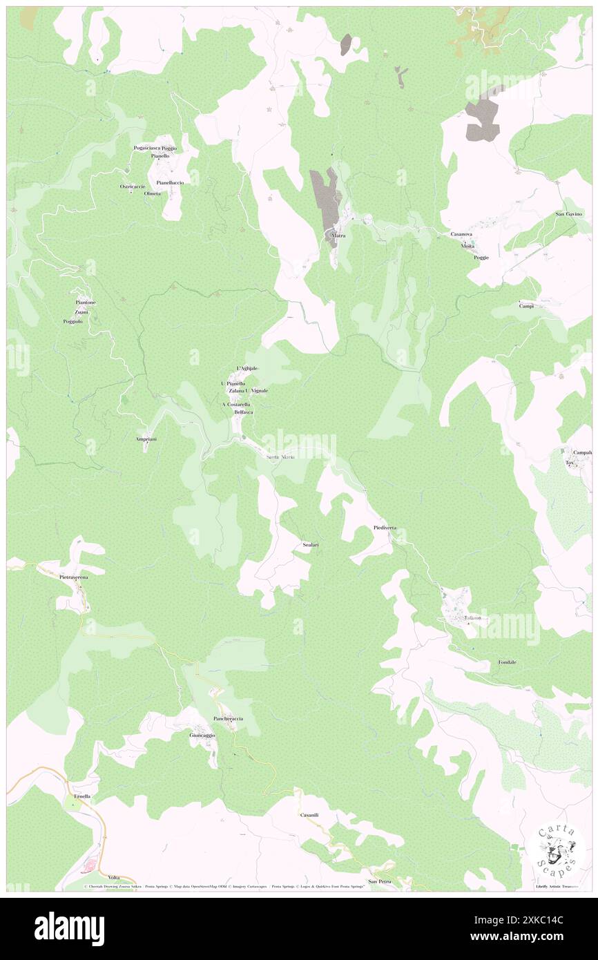 Zalana, alta Corsica, FR, Francia, Corsica, N 42 15' 37'', N 9 22' 33'', MAP, Cartascapes Map pubblicata nel 2024. Esplora Cartascapes, una mappa che rivela i diversi paesaggi, culture ed ecosistemi della Terra. Viaggia attraverso il tempo e lo spazio, scoprendo l'interconnessione del passato, del presente e del futuro del nostro pianeta. Foto Stock