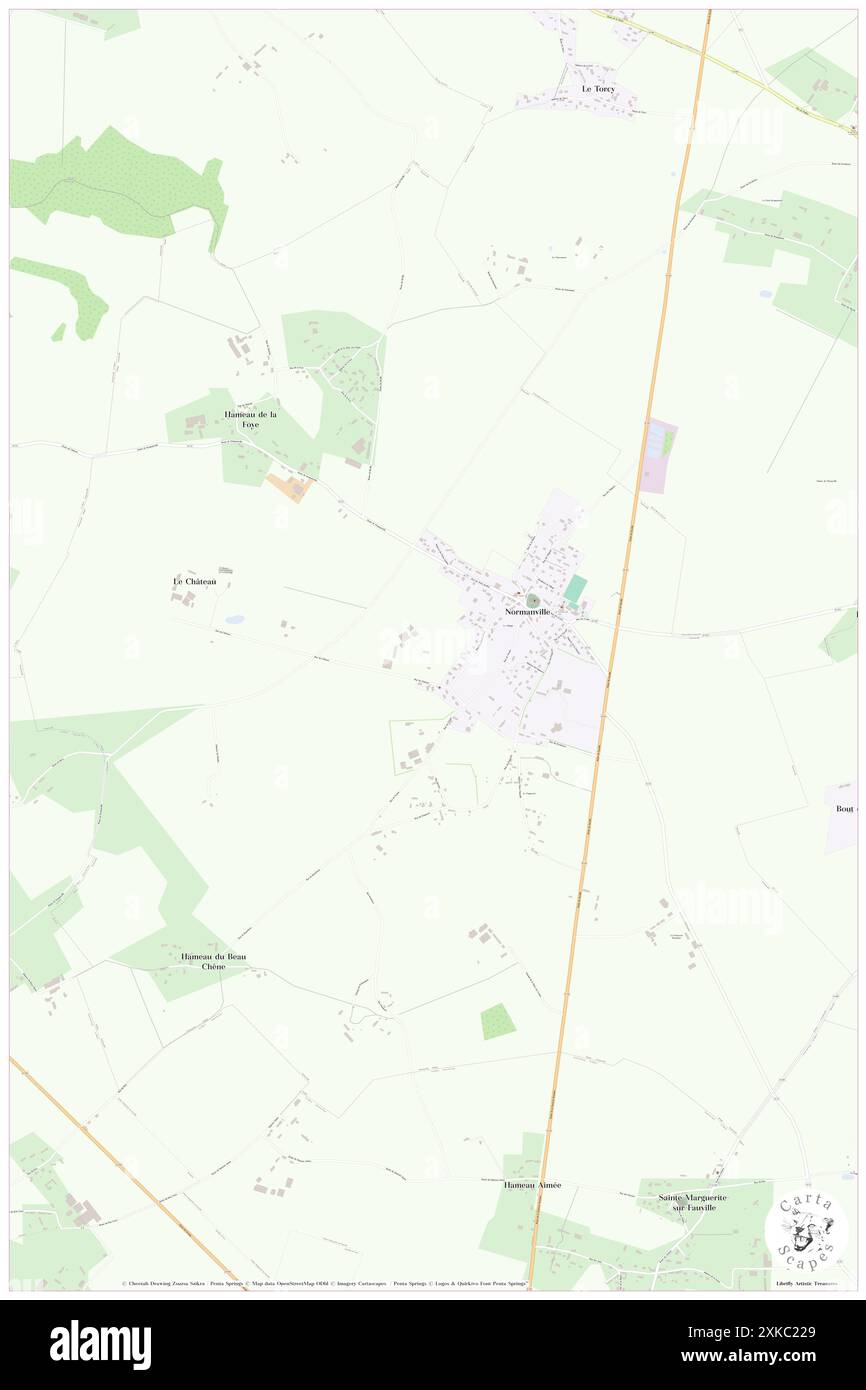 Normanville, Senna marittima, FR, Francia, Normandia, N 49 41' 40'', N 0 35' 39'', MAP, Cartascapes Map pubblicata nel 2024. Esplora Cartascapes, una mappa che rivela i diversi paesaggi, culture ed ecosistemi della Terra. Viaggia attraverso il tempo e lo spazio, scoprendo l'interconnessione del passato, del presente e del futuro del nostro pianeta. Foto Stock