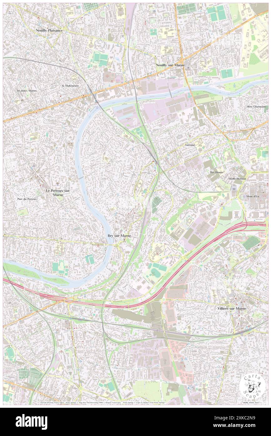 Bry-sur-Marne, Val-de-Marne, FR, Francia, Île-de-France, N 48 50' 27'', N 2 31' 19'', MAP, Cartascapes Map pubblicata nel 2024. Esplora Cartascapes, una mappa che rivela i diversi paesaggi, culture ed ecosistemi della Terra. Viaggia attraverso il tempo e lo spazio, scoprendo l'interconnessione del passato, del presente e del futuro del nostro pianeta. Foto Stock