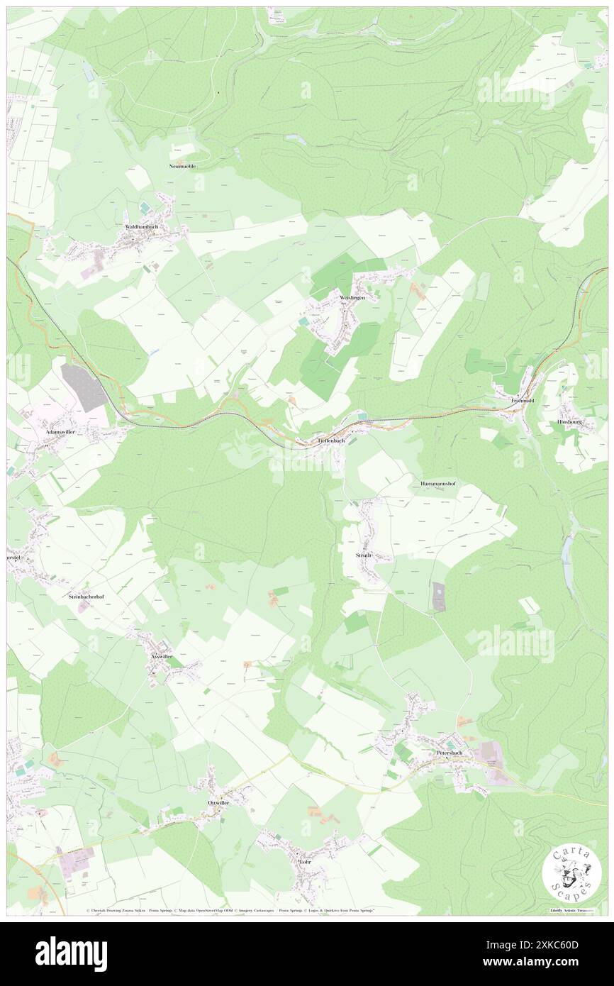 Tieffenbach, Bas-Rhin, FR, Francia, Grand Est, N 48 54' 16'', N 7 15' 0'', MAP, Cartascapes Map pubblicata nel 2024. Esplora Cartascapes, una mappa che rivela i diversi paesaggi, culture ed ecosistemi della Terra. Viaggia attraverso il tempo e lo spazio, scoprendo l'interconnessione del passato, del presente e del futuro del nostro pianeta. Foto Stock