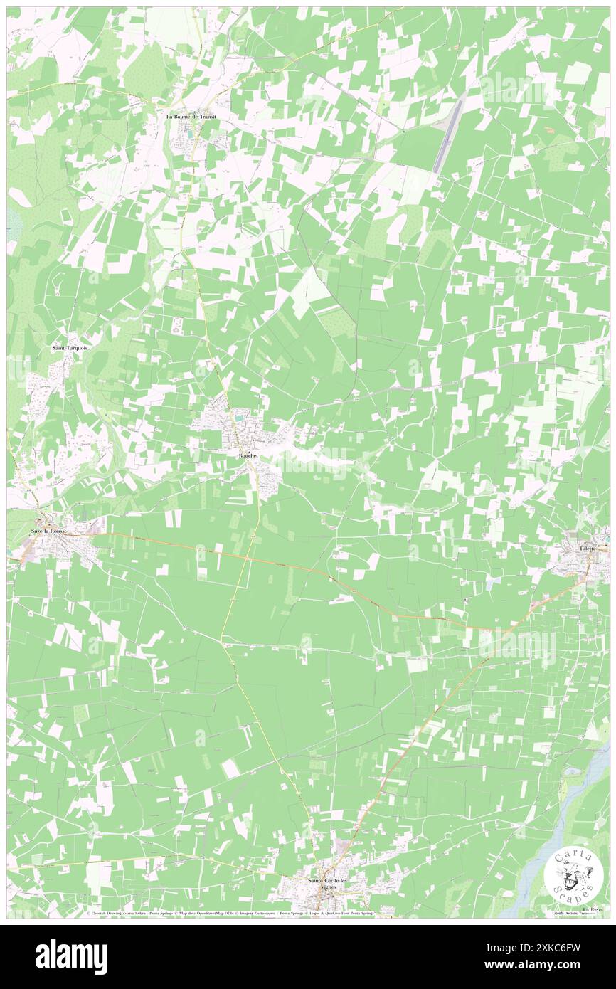 Bouchet, Drôme, FR, Francia, Auvergne-Rhône-Alpes, N 44 17' 57'', N 4 52' 23'', MAP, Cartascapes Map pubblicata nel 2024. Esplora Cartascapes, una mappa che rivela i diversi paesaggi, culture ed ecosistemi della Terra. Viaggia attraverso il tempo e lo spazio, scoprendo l'interconnessione del passato, del presente e del futuro del nostro pianeta. Foto Stock