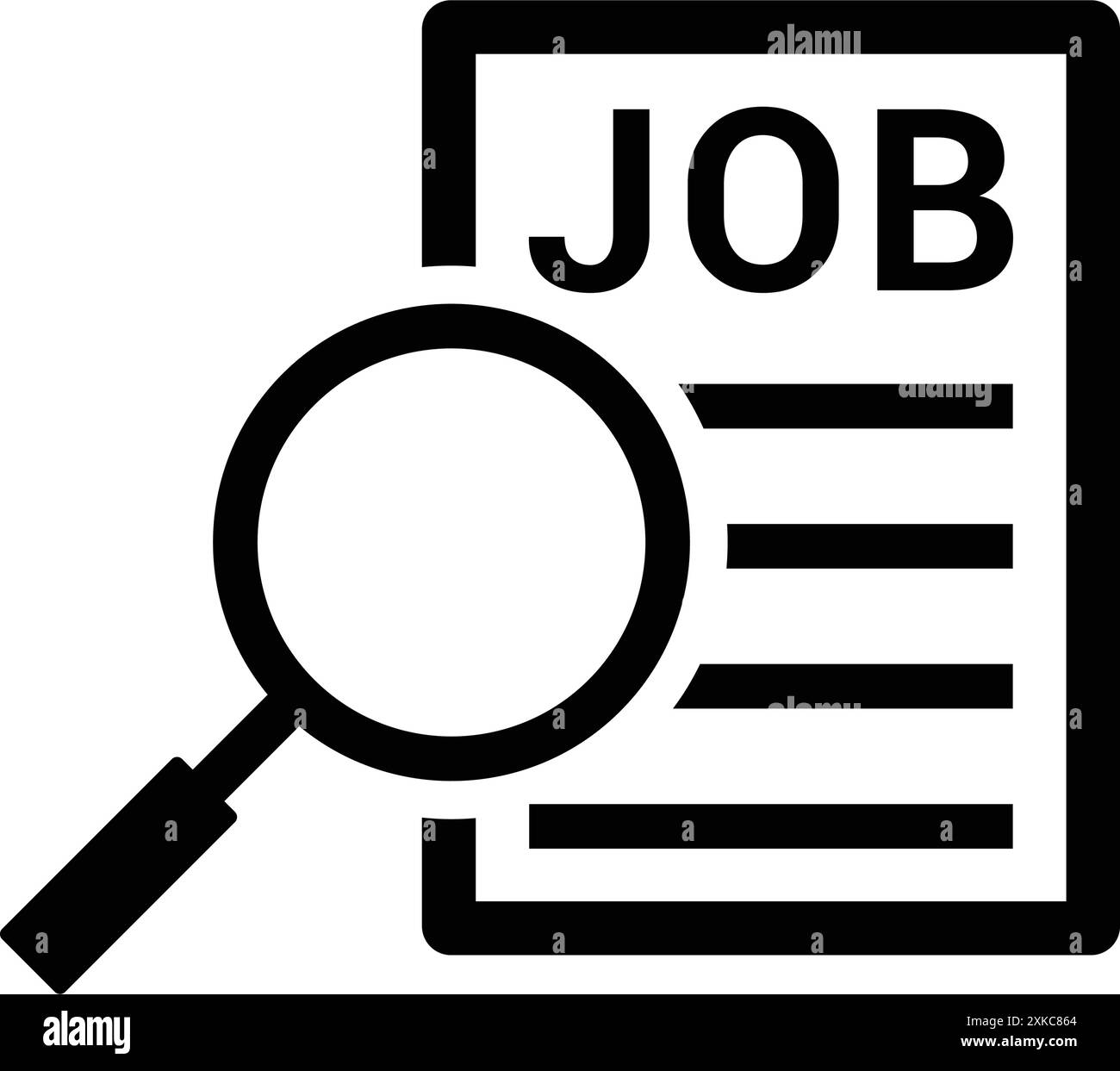 Icona ricerca lavoro. EPS vettoriale completamente modificabile per materiali stampati e infografiche, Web o qualsiasi tipo di progetto. Illustrazione Vettoriale