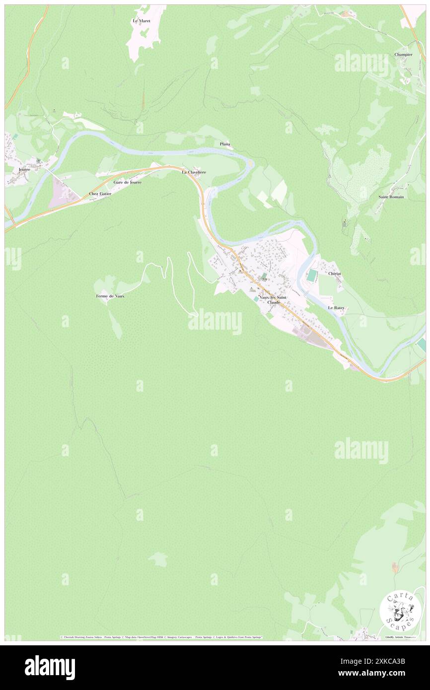 Vaux-les-Saint-Claude, Giura, FR, Francia, Bourgogne-Franca Contea, N 46 21' 28'', N 5 44' 13'', MAP, Cartascapes Map pubblicata nel 2024. Esplora Cartascapes, una mappa che rivela i diversi paesaggi, culture ed ecosistemi della Terra. Viaggia attraverso il tempo e lo spazio, scoprendo l'interconnessione del passato, del presente e del futuro del nostro pianeta. Foto Stock