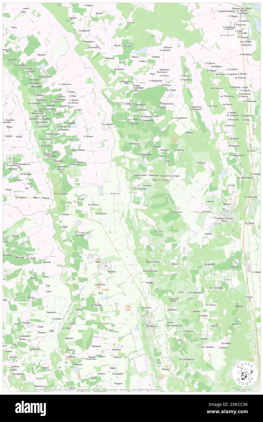 Saint-Lanne, Hautes-Pyrénées, FR, Francia, Occitanie, N 43 35' 35'', S 0 3' 41'', MAP, Cartascapes Map pubblicata nel 2024. Esplora Cartascapes, una mappa che rivela i diversi paesaggi, culture ed ecosistemi della Terra. Viaggia attraverso il tempo e lo spazio, scoprendo l'interconnessione del passato, del presente e del futuro del nostro pianeta. Foto Stock