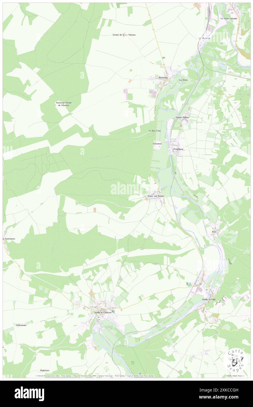 Trucy-sur-Yonne, Yonne, FR, Francia, Bourgogne-Franca Contea, N 47 37' 41'', N 3 39' 34'', MAP, Cartascapes Map pubblicata nel 2024. Esplora Cartascapes, una mappa che rivela i diversi paesaggi, culture ed ecosistemi della Terra. Viaggia attraverso il tempo e lo spazio, scoprendo l'interconnessione del passato, del presente e del futuro del nostro pianeta. Foto Stock