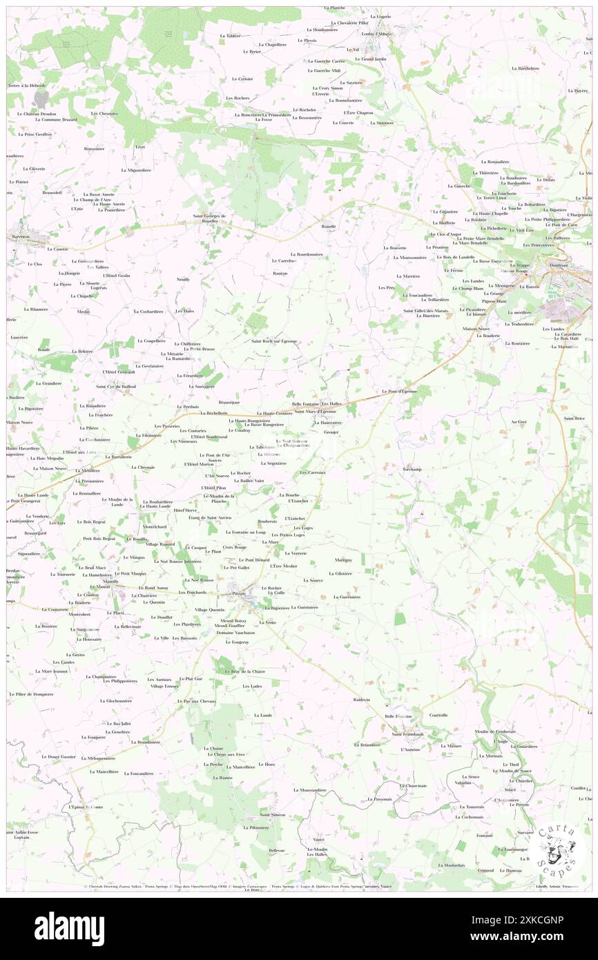 Saint-Mars-d'Egrenne, Orne, FR, Francia, Normandia, N 48 33' 37'', S 0 43' 46'', MAP, Cartascapes Map pubblicata nel 2024. Esplora Cartascapes, una mappa che rivela i diversi paesaggi, culture ed ecosistemi della Terra. Viaggia attraverso il tempo e lo spazio, scoprendo l'interconnessione del passato, del presente e del futuro del nostro pianeta. Foto Stock