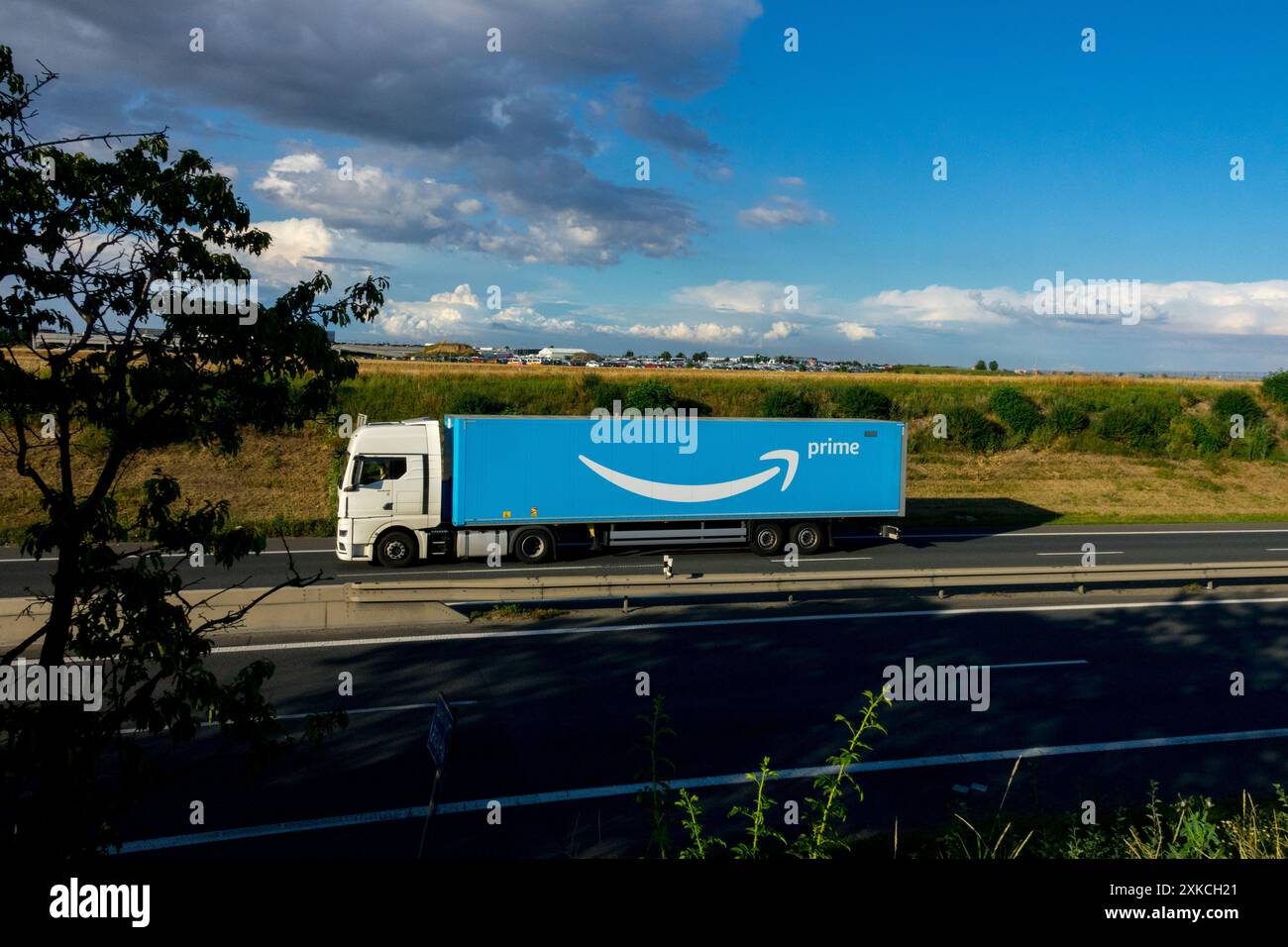 Scenario Amazon prime per il trasporto su strada Foto Stock